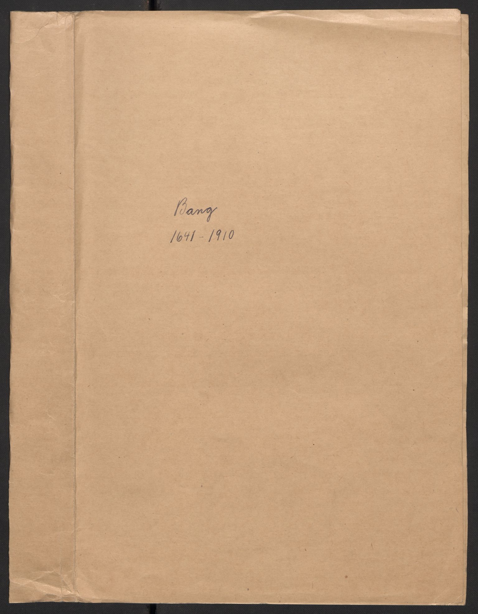 Personaliasamlingen, AV/RA-EA-4025/G/L0009b/0012: Bakke - Barcaglia / Bang, 1641-1910, s. 1