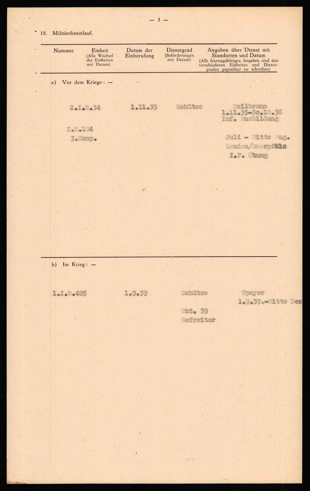 Forsvaret, Forsvarets overkommando II, RA/RAFA-3915/D/Db/L0035: CI Questionaires. Tyske okkupasjonsstyrker i Norge. Tyskere., 1945-1946, s. 484