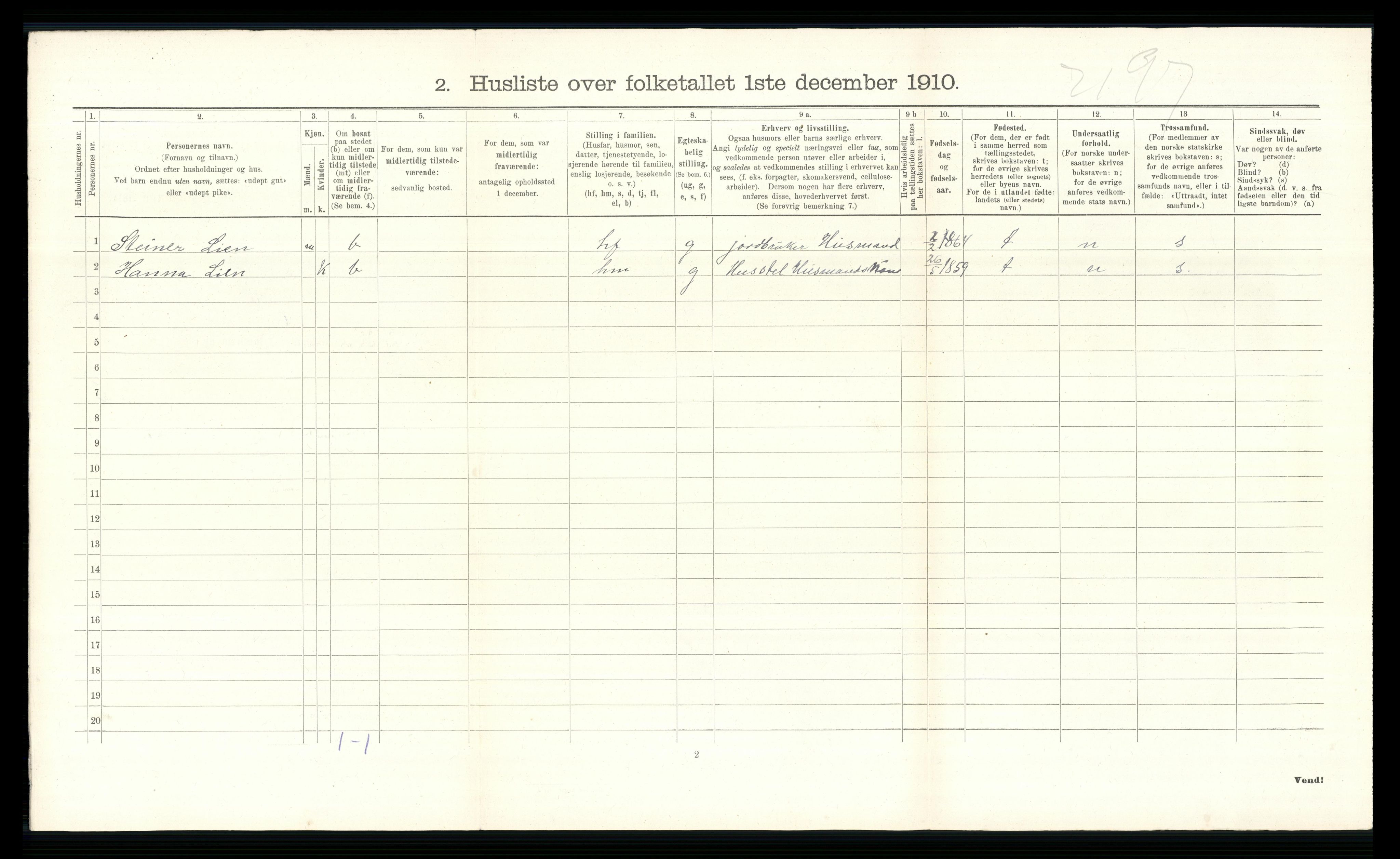 RA, Folketelling 1910 for 0538 Nordre Land herred, 1910, s. 898