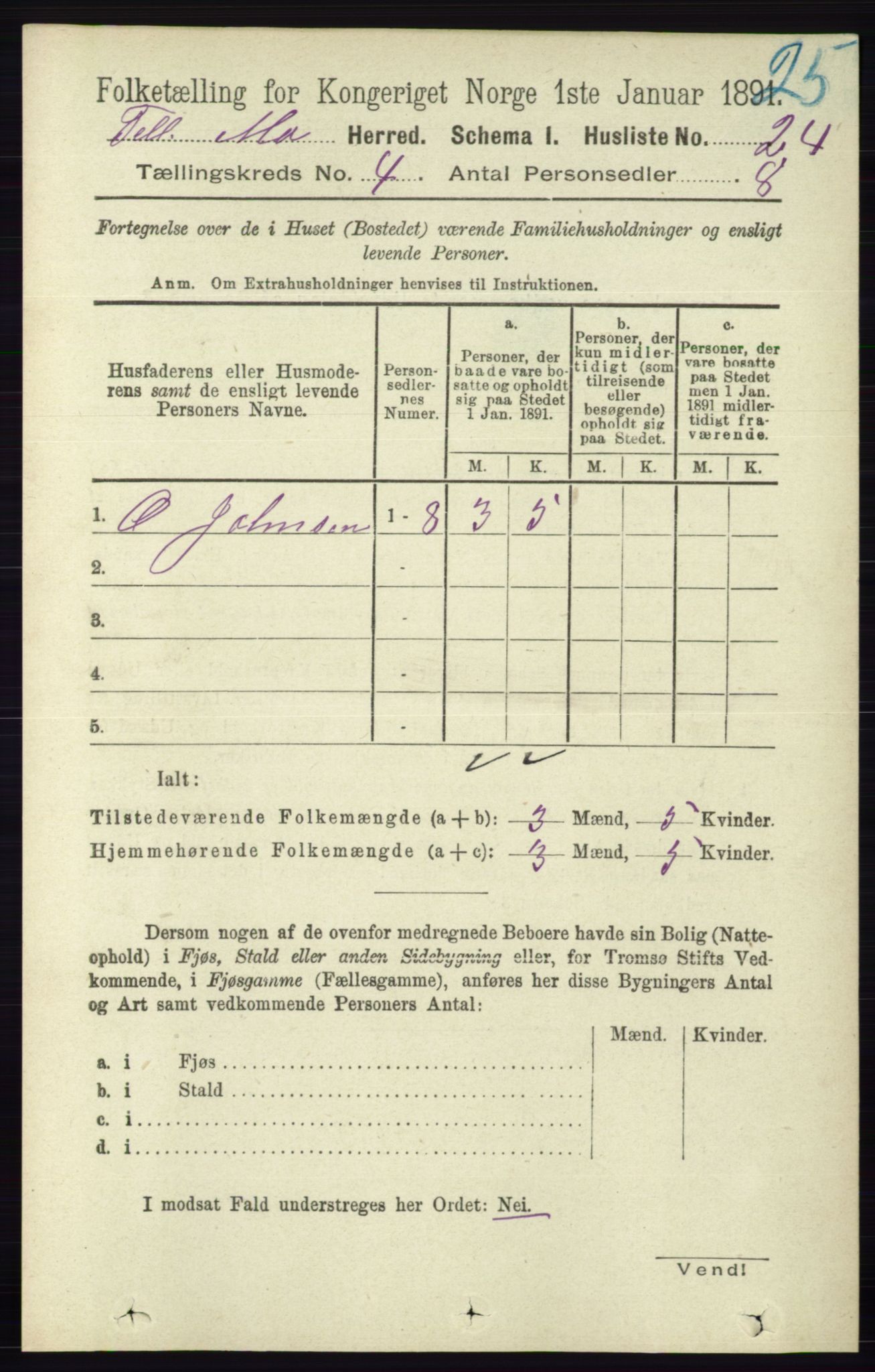 RA, Folketelling 1891 for 0832 Mo herred, 1891, s. 1003