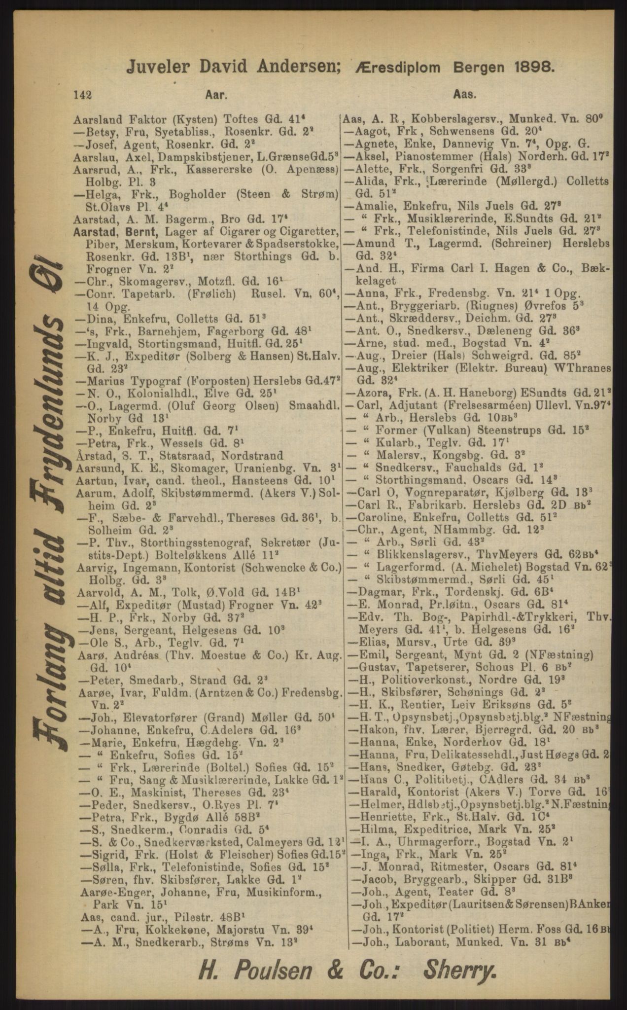 Kristiania/Oslo adressebok, PUBL/-, 1903, s. 142