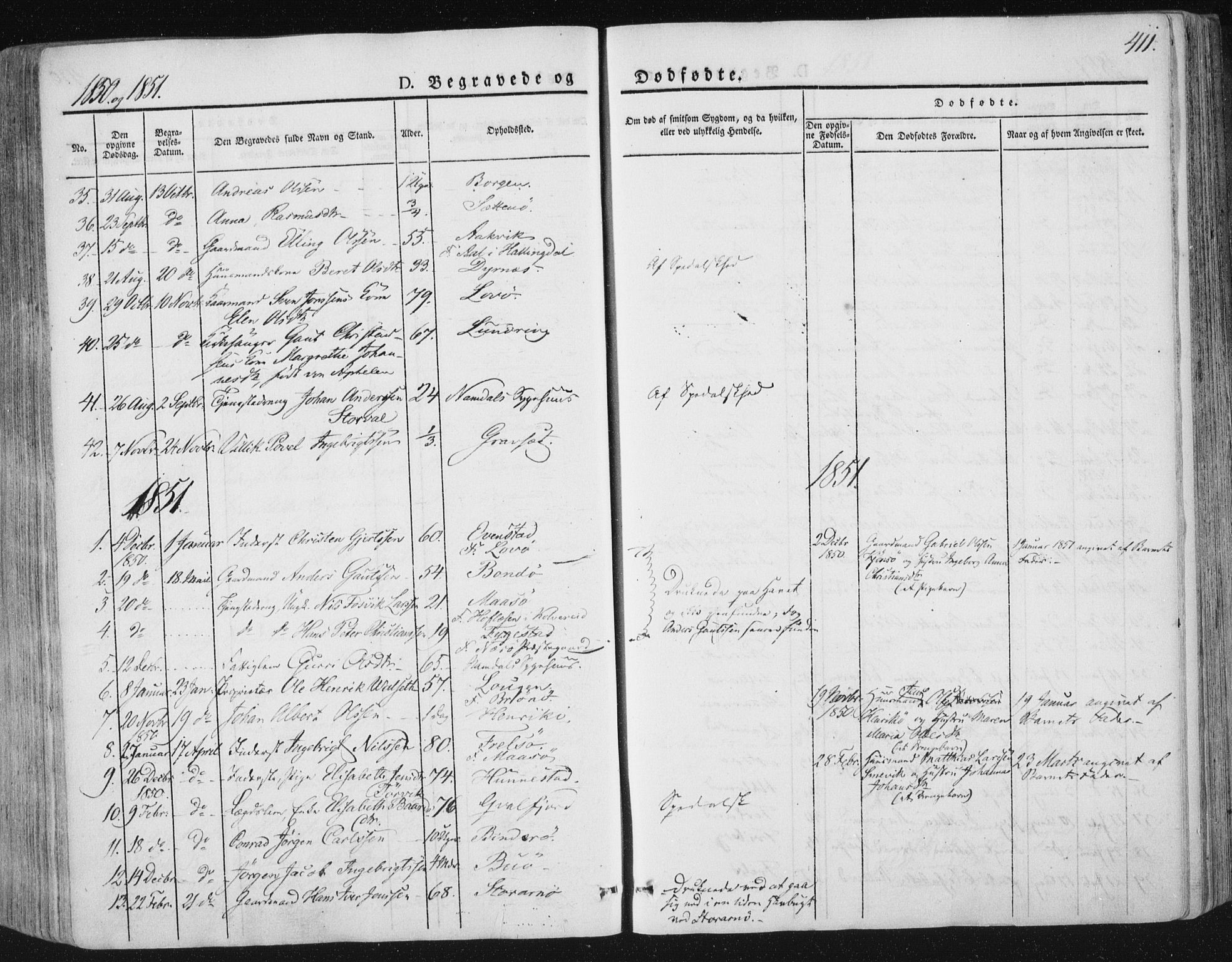 Ministerialprotokoller, klokkerbøker og fødselsregistre - Nord-Trøndelag, AV/SAT-A-1458/784/L0669: Ministerialbok nr. 784A04, 1829-1859, s. 411