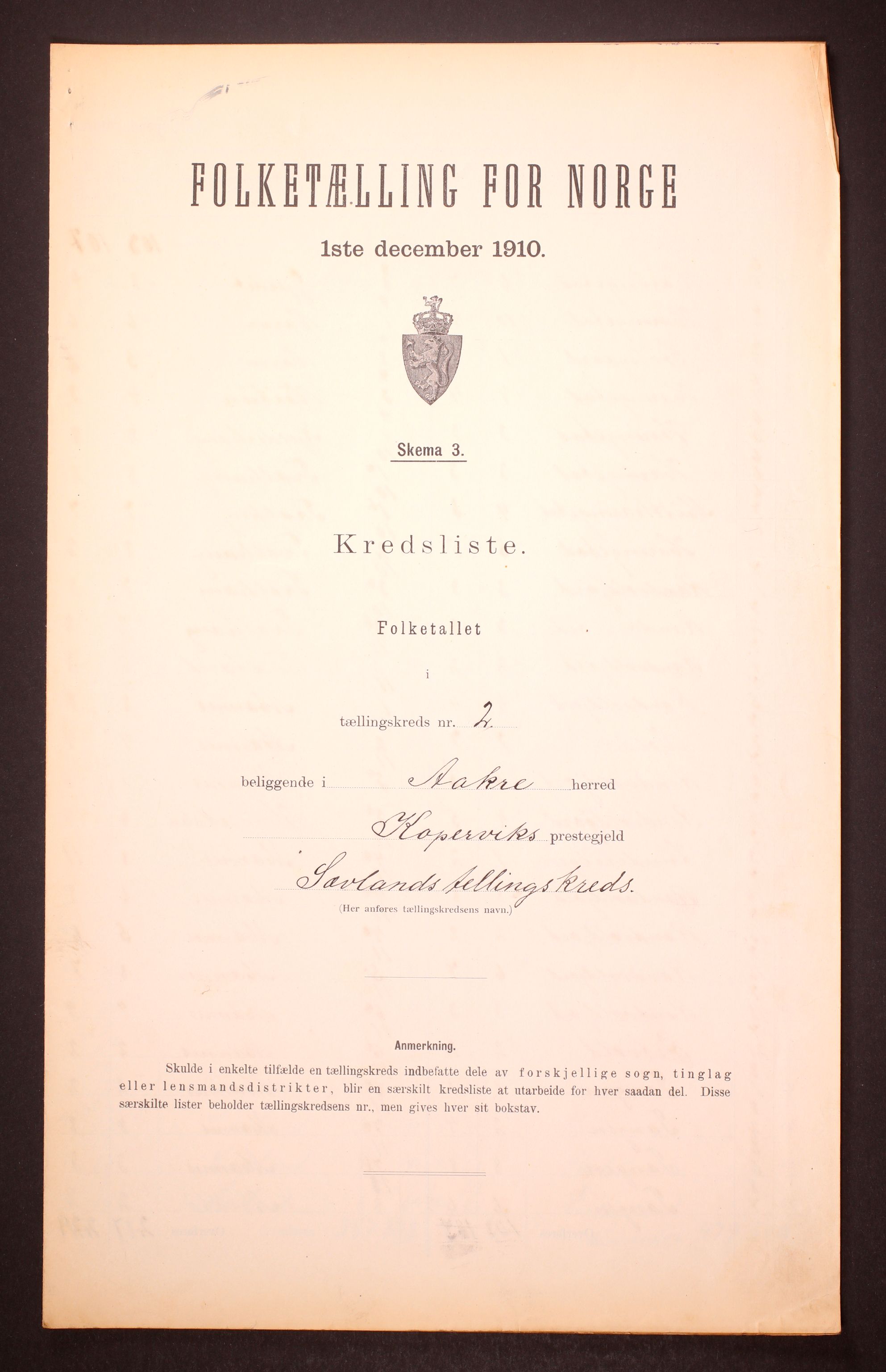 RA, Folketelling 1910 for 1149 Åkra herred, 1910, s. 13