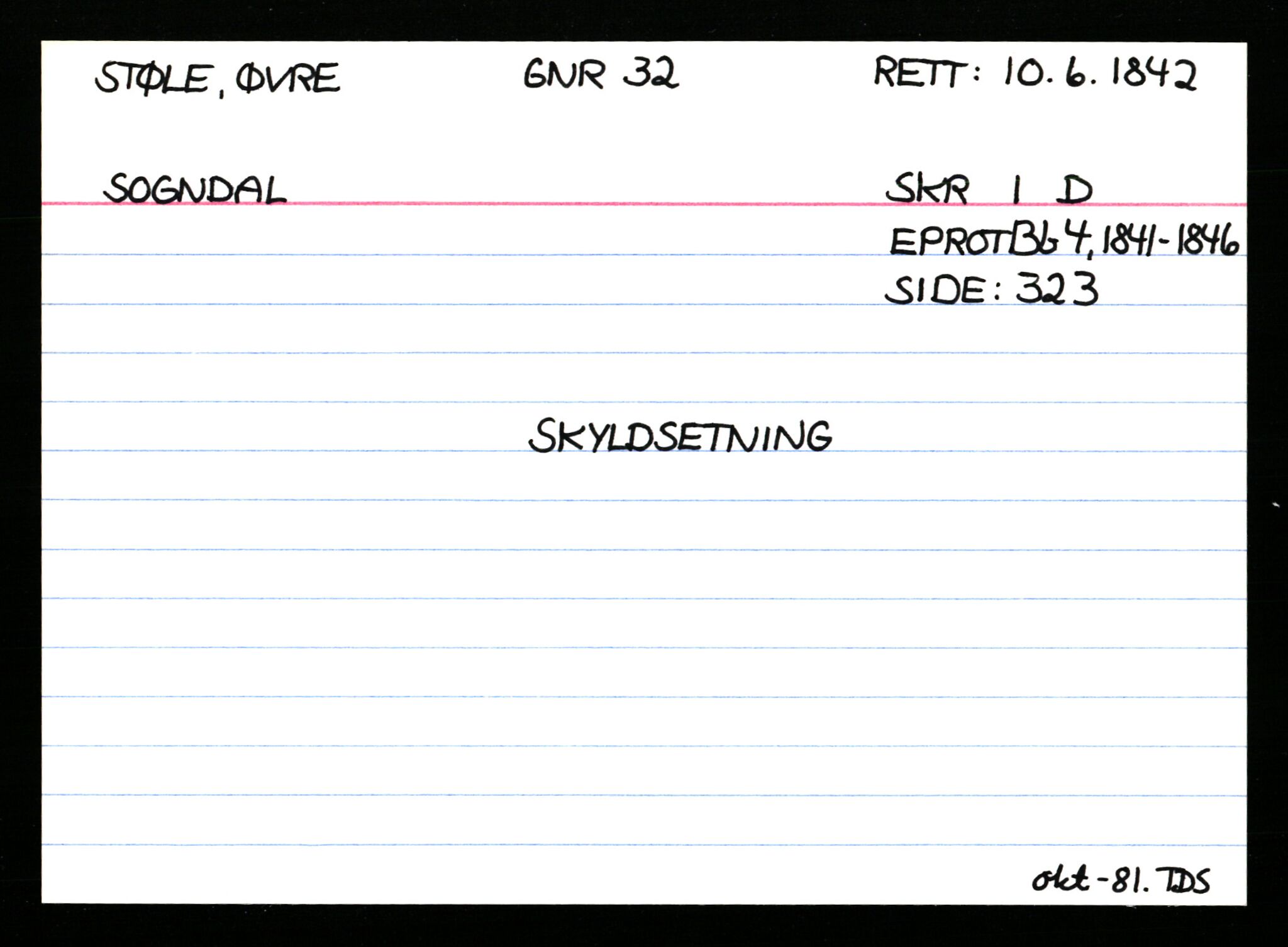 Statsarkivet i Stavanger, AV/SAST-A-101971/03/Y/Ym/L0056: Åstedskort sortert etter gårdsnavn: Stokkeland - Sund, 1600-1950, s. 543