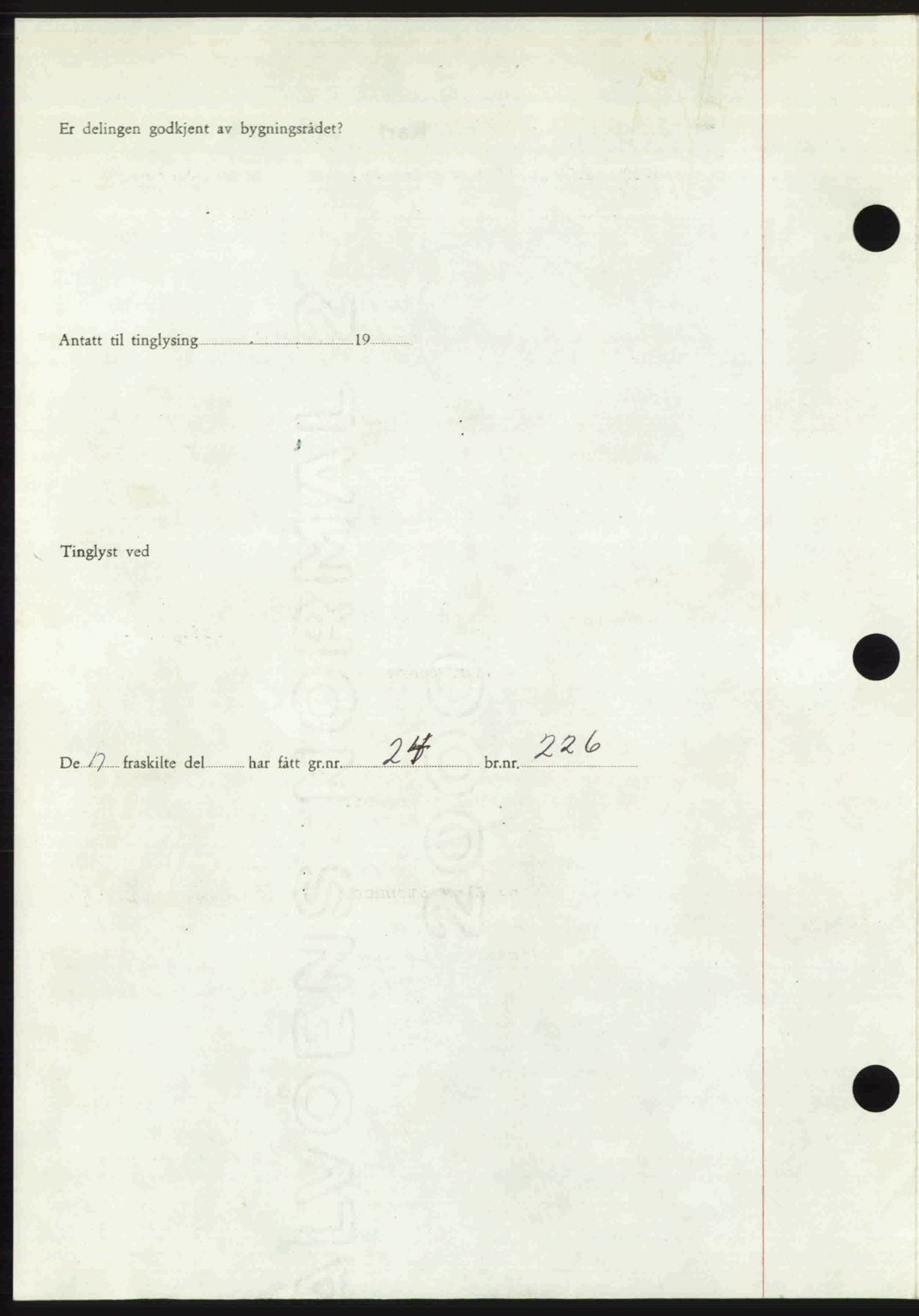 Romsdal sorenskriveri, AV/SAT-A-4149/1/2/2C: Pantebok nr. A29, 1949-1949, Dagboknr: 951/1949