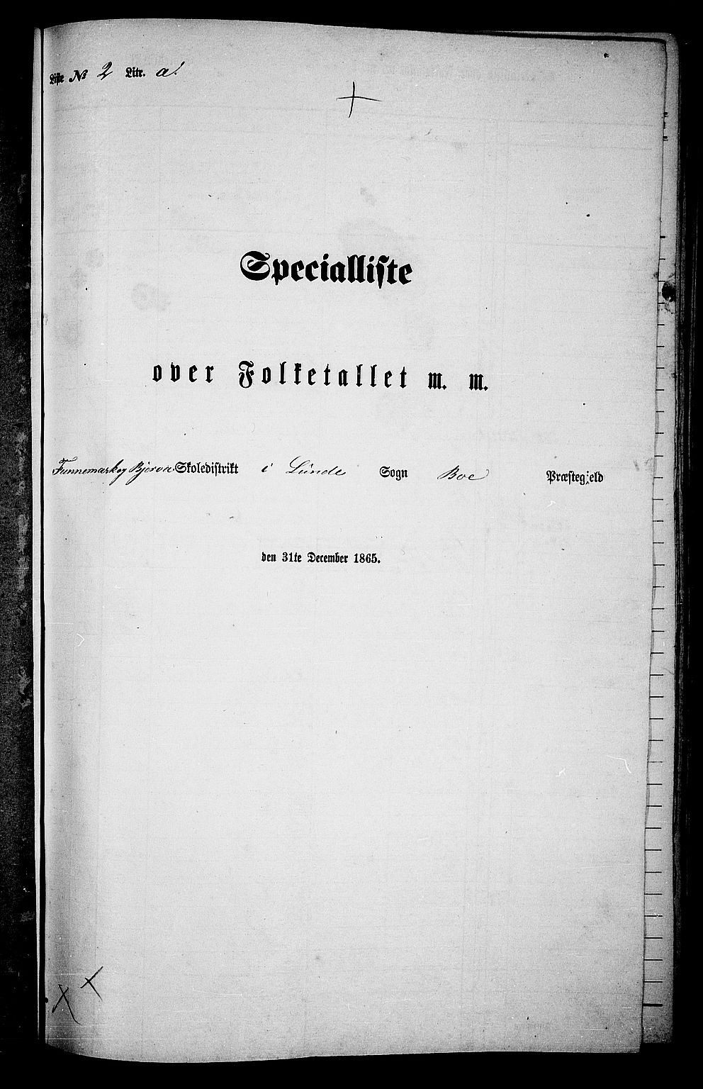 RA, Folketelling 1865 for 0821P Bø prestegjeld, 1865, s. 32