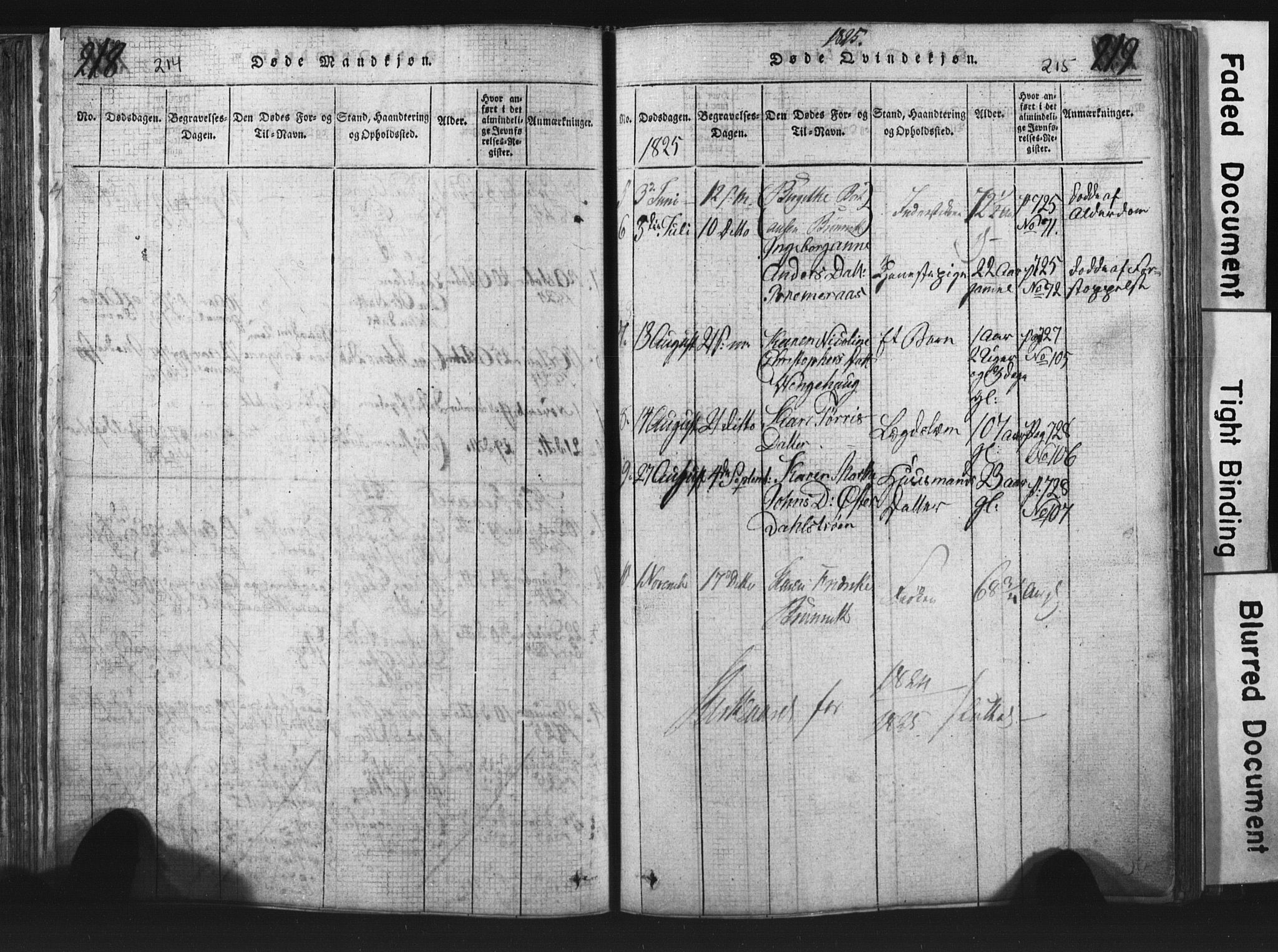 Ministerialprotokoller, klokkerbøker og fødselsregistre - Nord-Trøndelag, AV/SAT-A-1458/701/L0017: Klokkerbok nr. 701C01, 1817-1825, s. 214-215