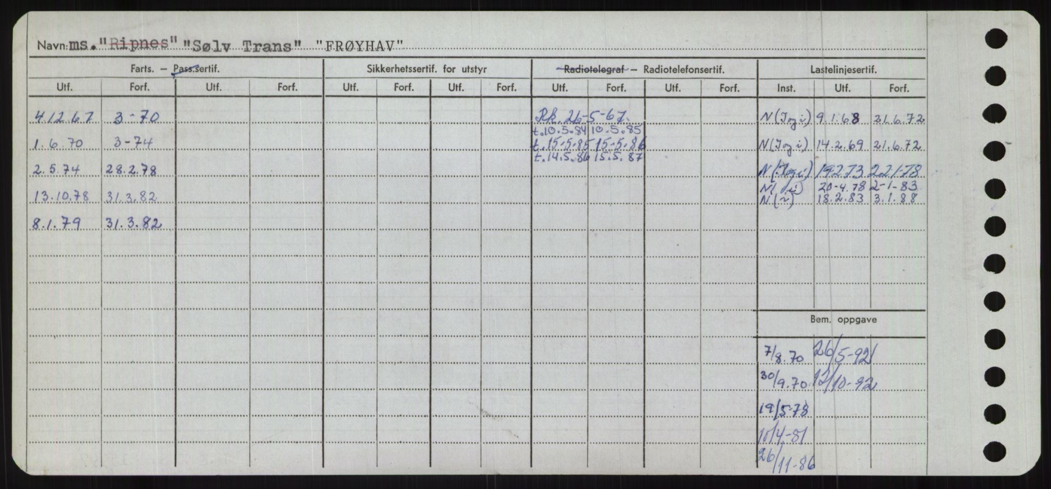 Sjøfartsdirektoratet med forløpere, Skipsmålingen, RA/S-1627/H/Ha/L0002/0001: Fartøy, Eik-Hill / Fartøy, Eik-F, s. 870