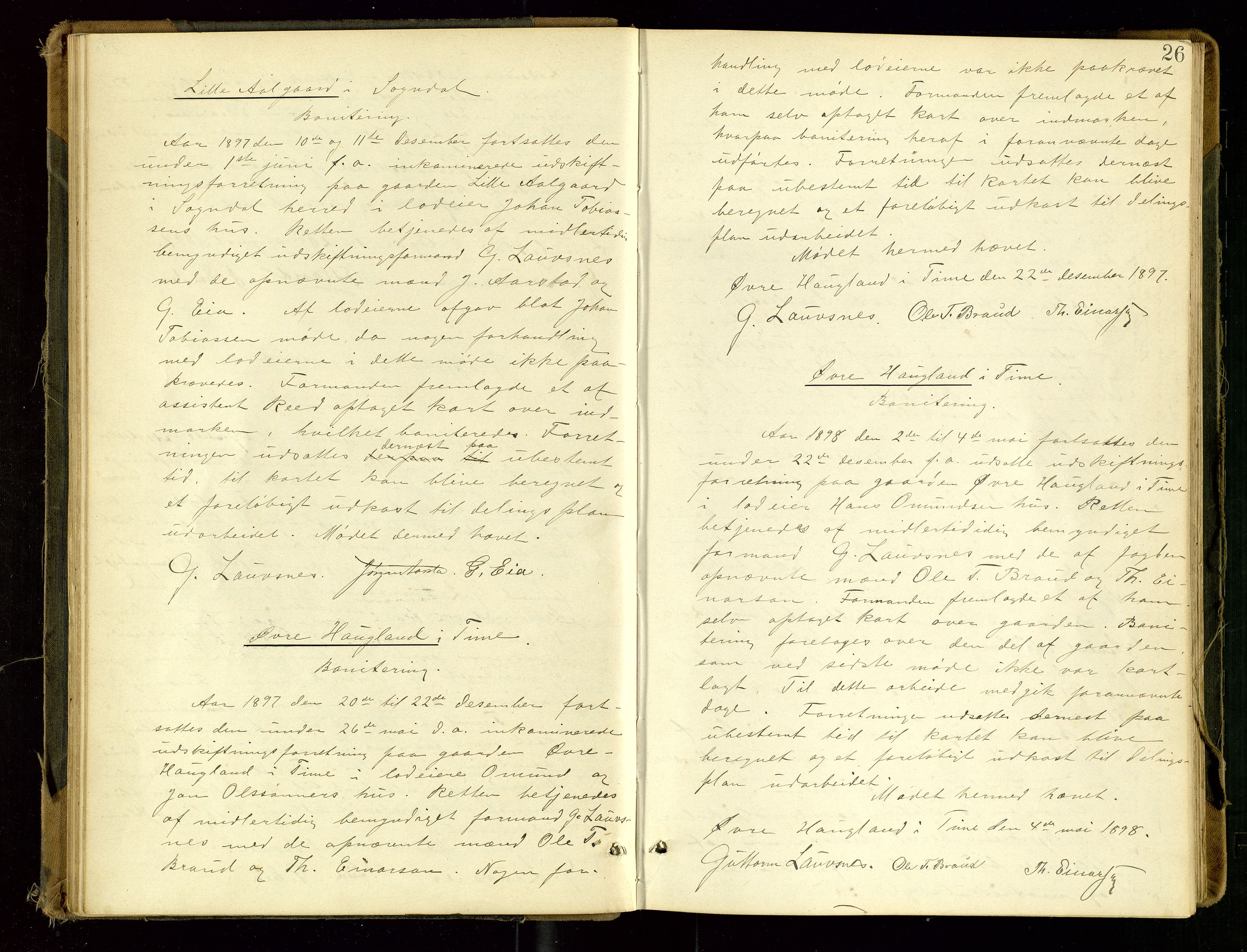 Rogaland jordskifterett, AV/SAST-A-102426/Oa/L0053: Forhandlingsprotokoll, 1897-1904, s. 26