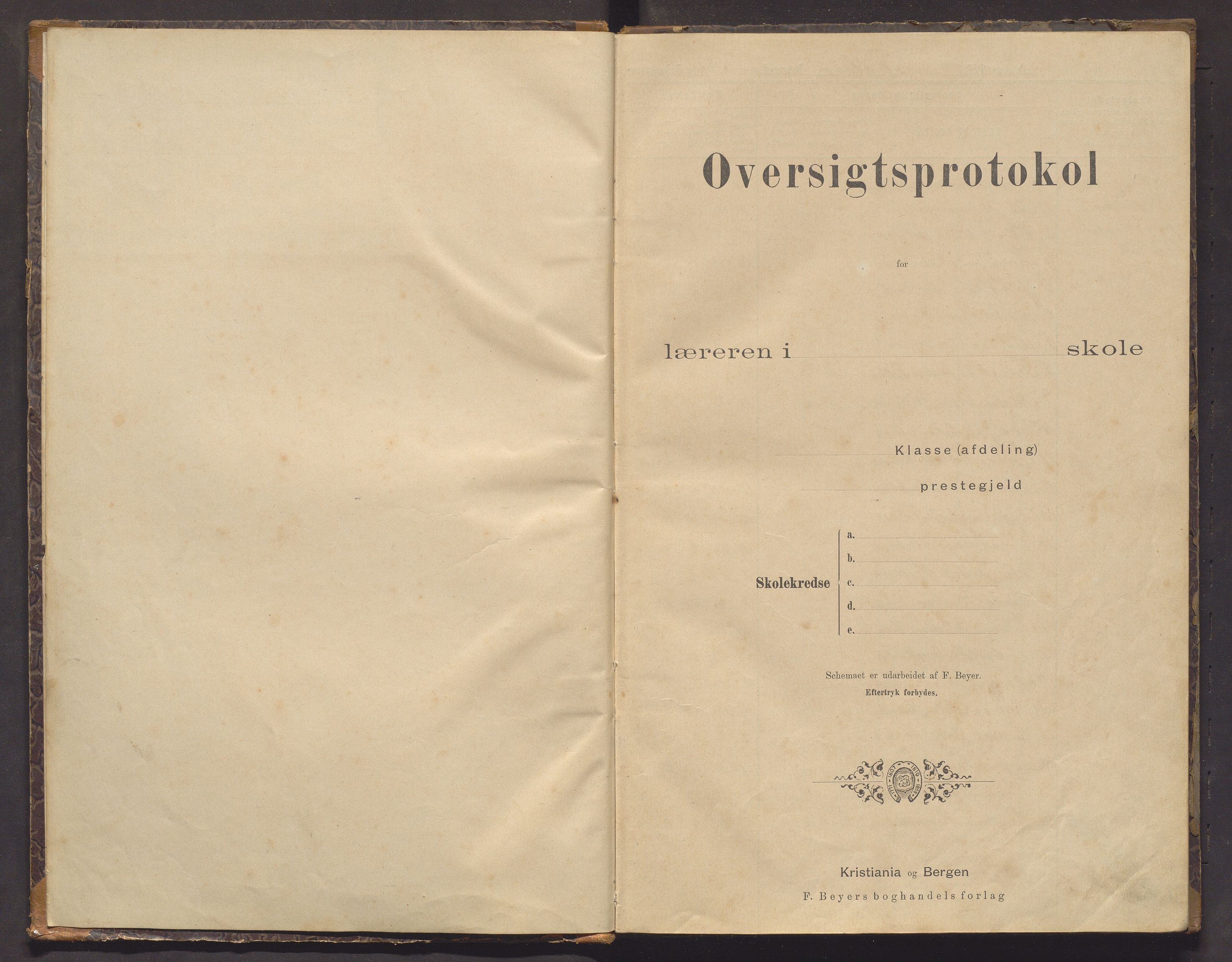 Askøy kommune. Barneskulane, IKAH/1247-231/F/Fd/L0003: Skuleprotokoll for Follese, Haugland og Hanøy krinsar, 1892-1896