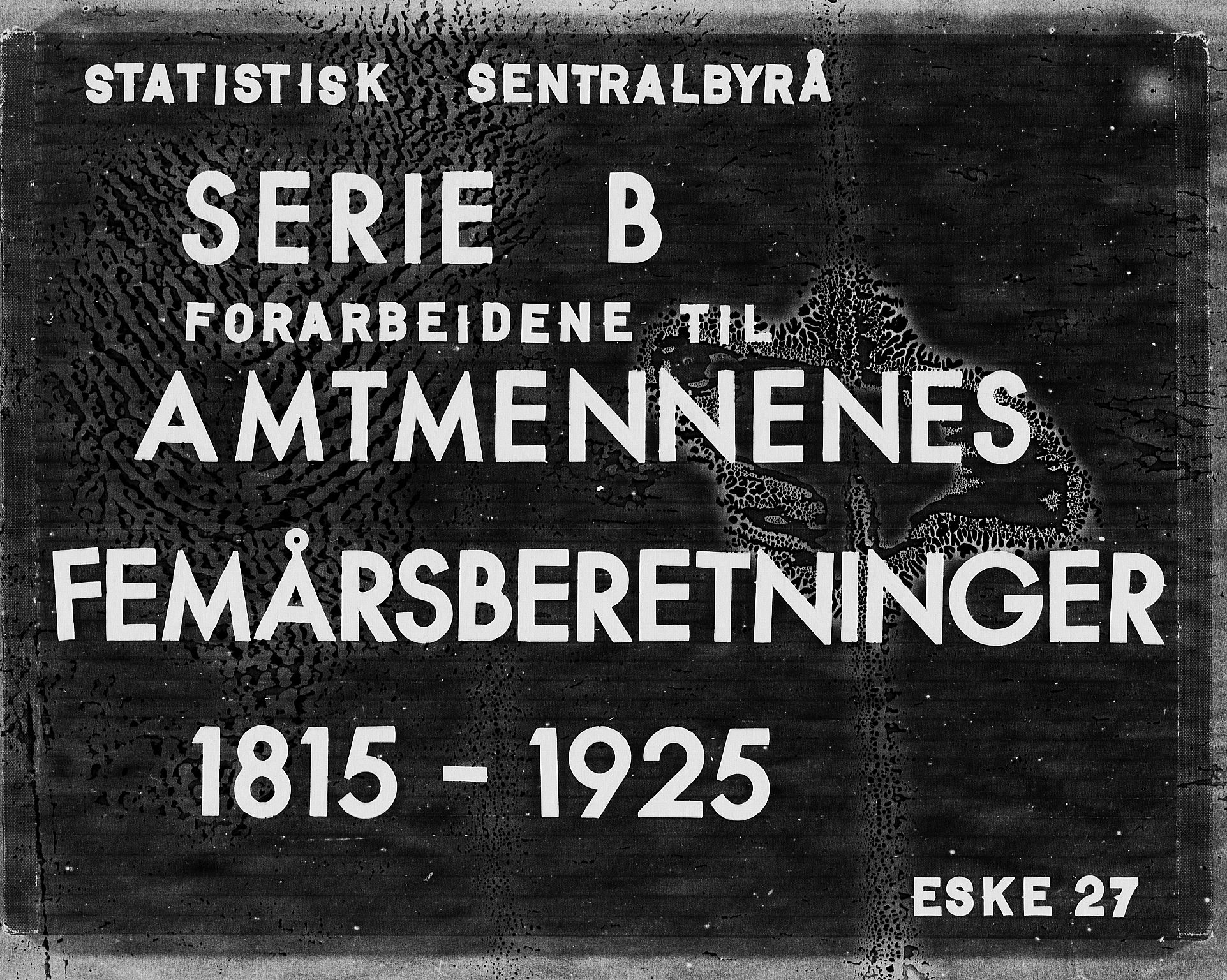 Statistisk sentralbyrå, Næringsøkonomiske emner, Generelt - Amtmennenes femårsberetninger, RA/S-2233/F/Fa/L0027: --, 1866-1870, s. 1