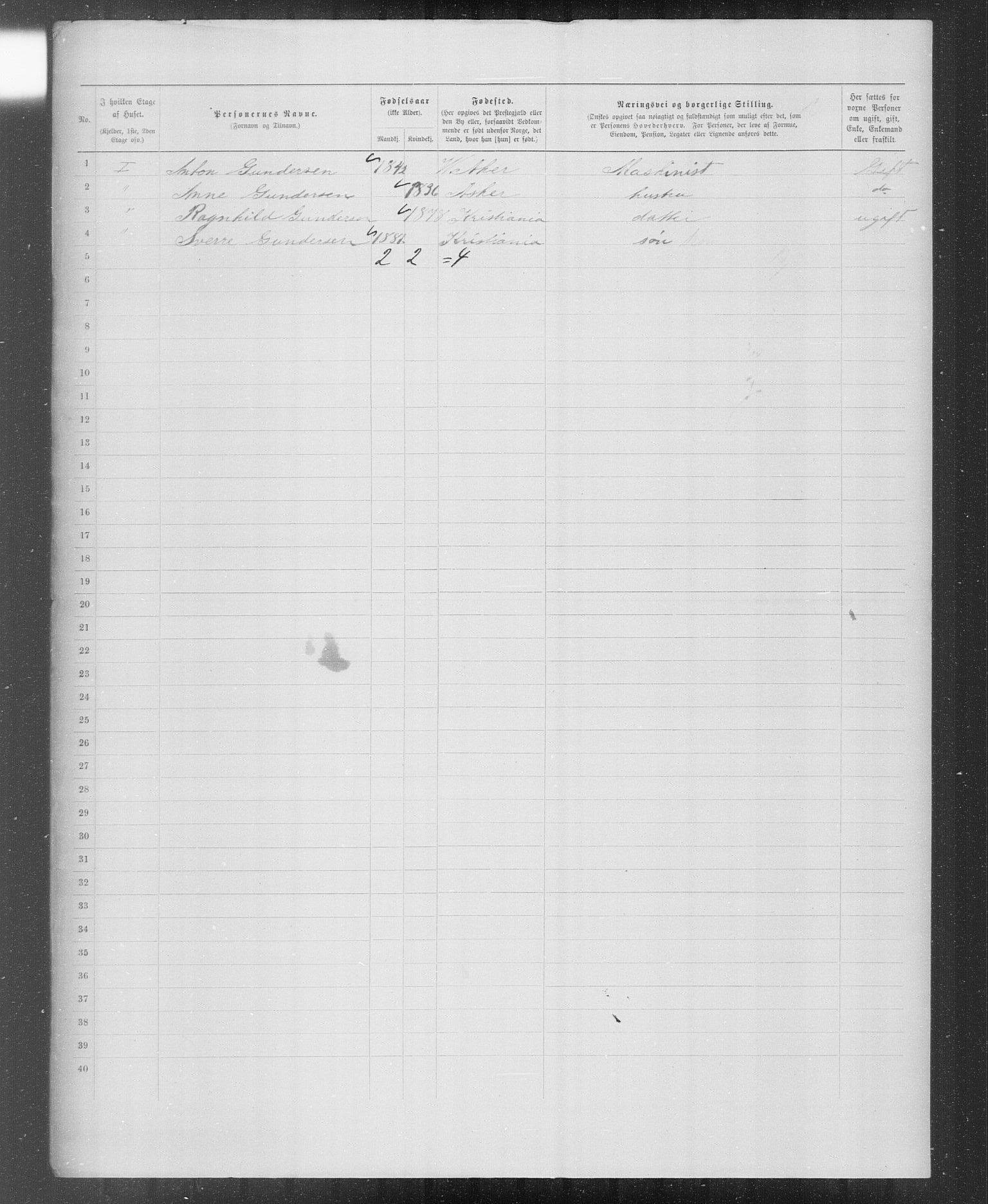 OBA, Kommunal folketelling 31.12.1899 for Kristiania kjøpstad, 1899, s. 6146