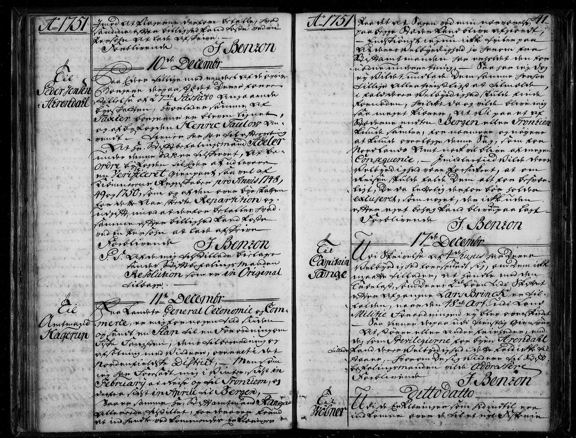 Stattholderembetet 1572-1771, AV/RA-EA-2870/Bf/L0001: Stattholderprotokoll (allmenn kopibok), 1751-1753, s. 40b-41a