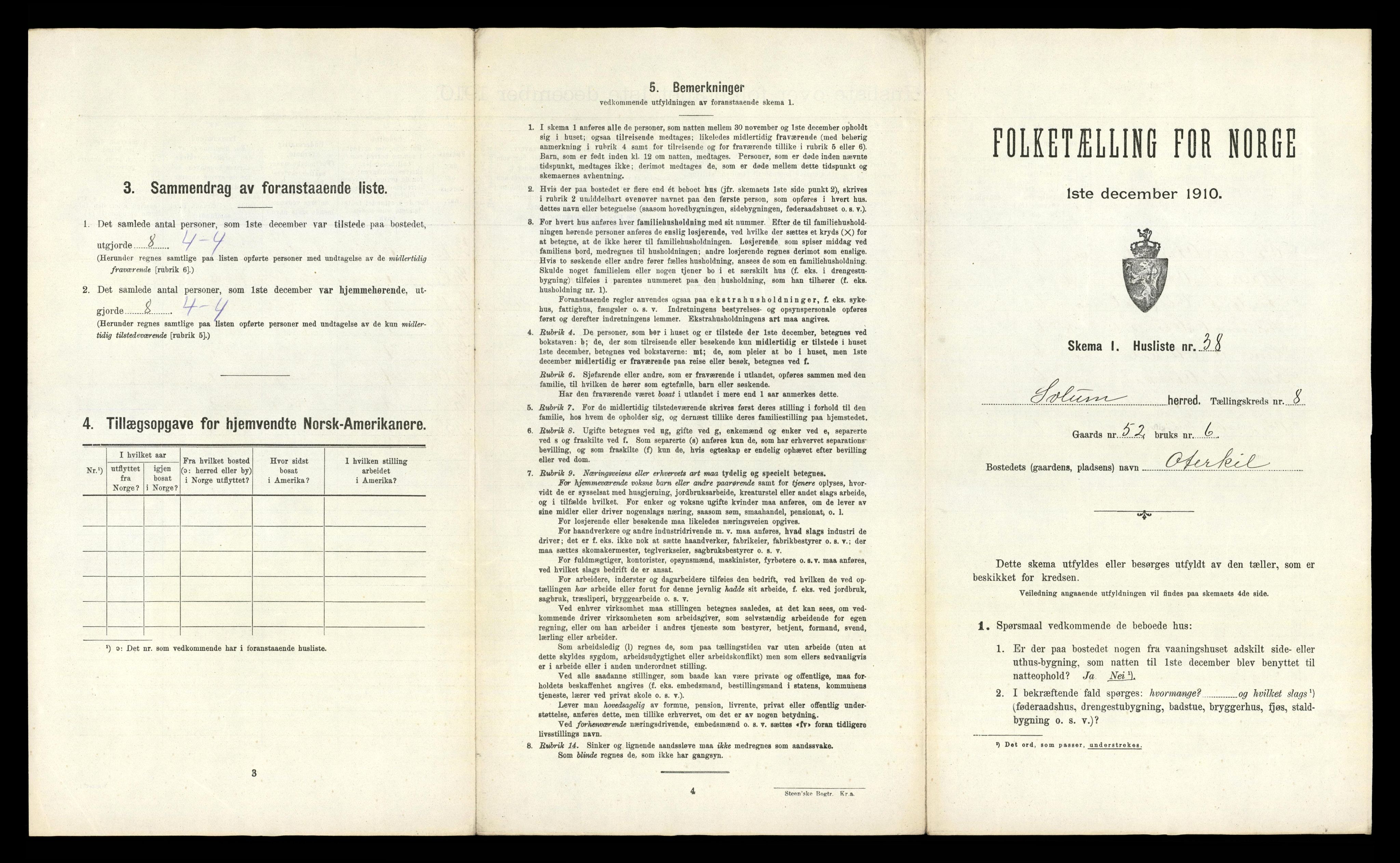RA, Folketelling 1910 for 0818 Solum herred, 1910, s. 2373