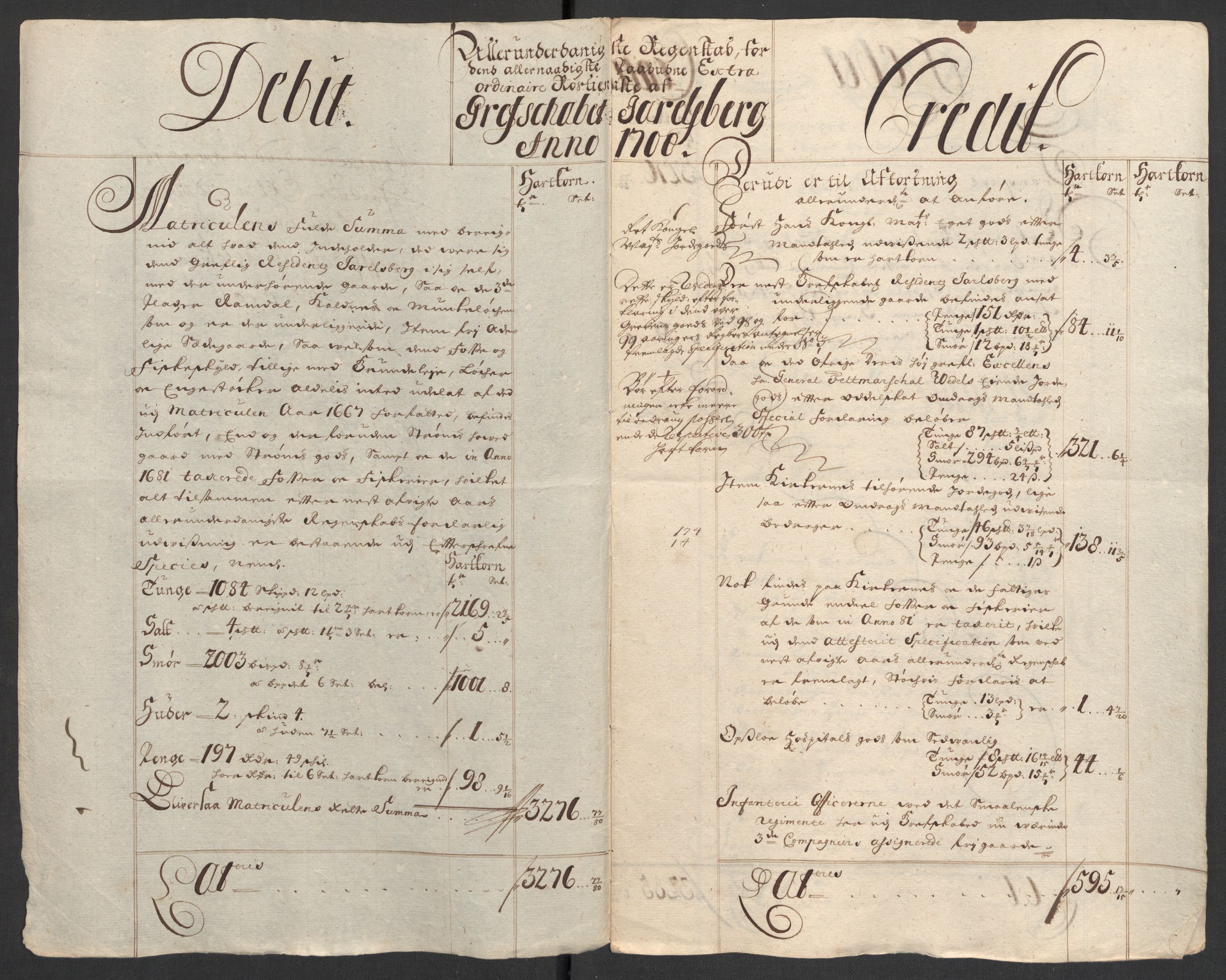 Rentekammeret inntil 1814, Reviderte regnskaper, Fogderegnskap, RA/EA-4092/R32/L1869: Fogderegnskap Jarlsberg grevskap, 1700-1701, s. 22