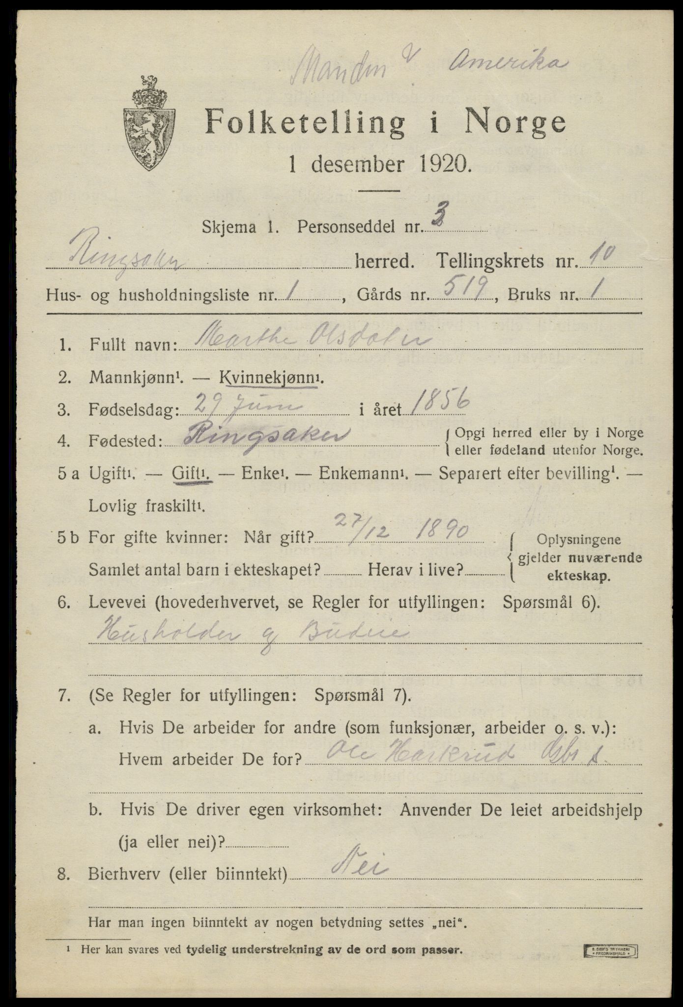 SAH, Folketelling 1920 for 0412 Ringsaker herred, 1920, s. 18194