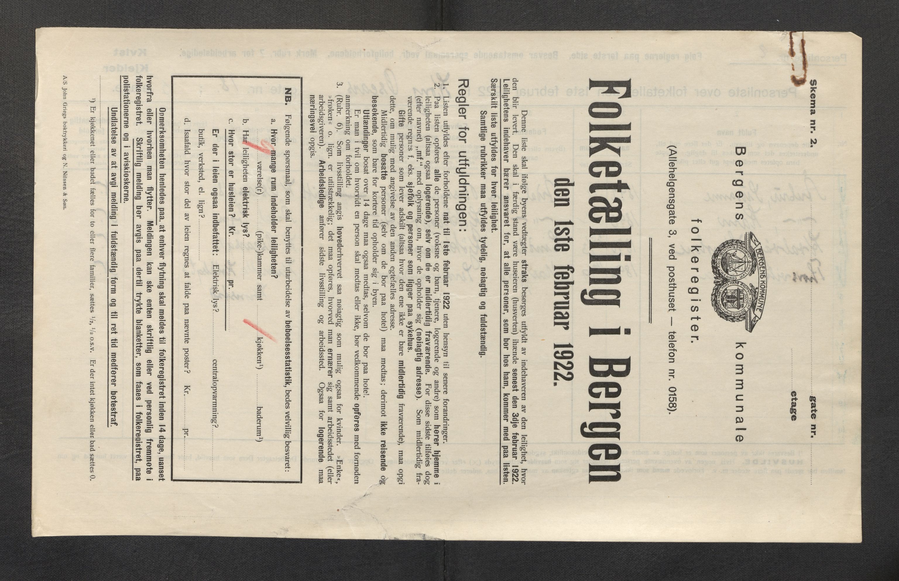 SAB, Kommunal folketelling 1922 for Bergen kjøpstad, 1922, s. 19786