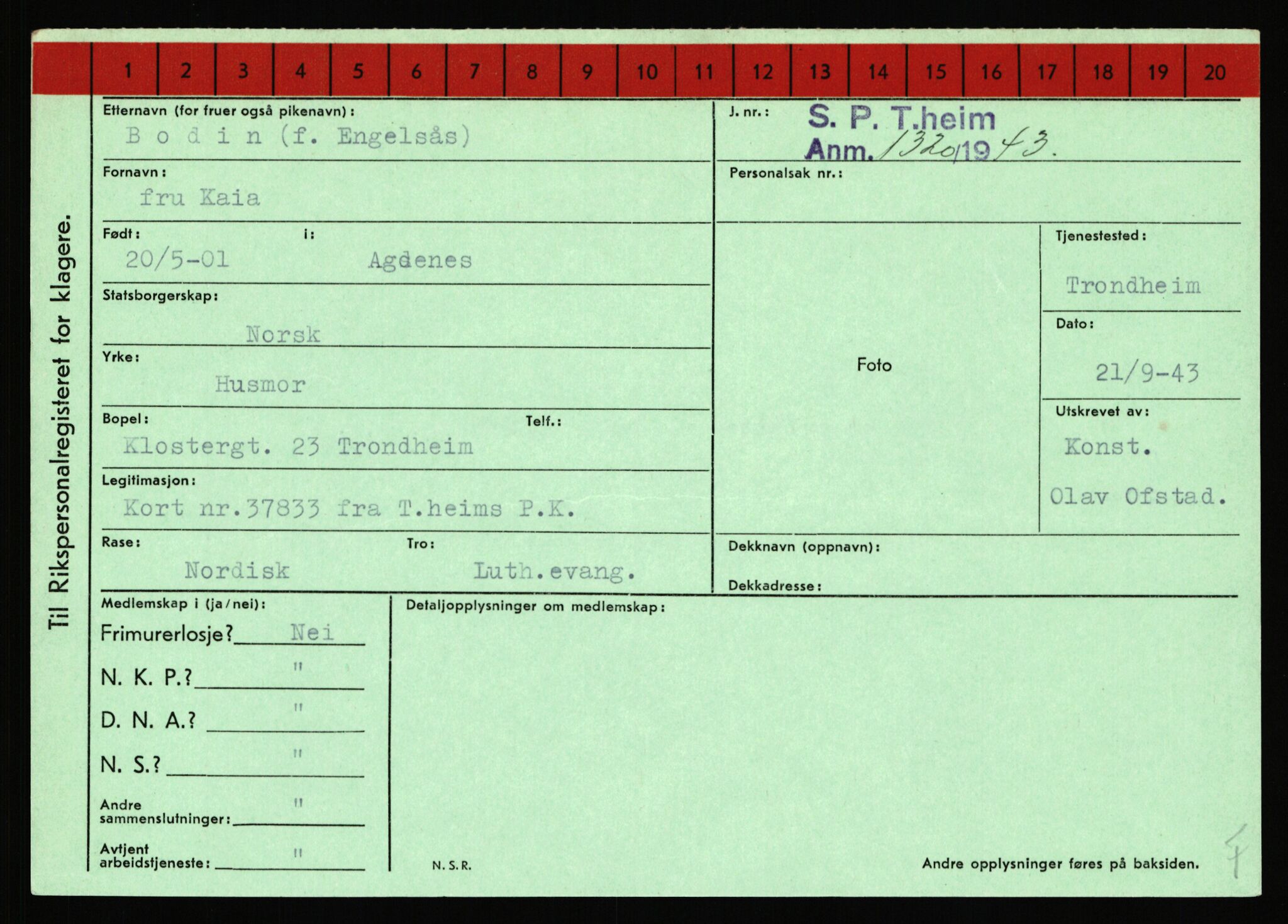 Statspolitiet - Hovedkontoret / Osloavdelingen, AV/RA-S-1329/C/Ca/L0002: Arneberg - Brand, 1943-1945, s. 4381