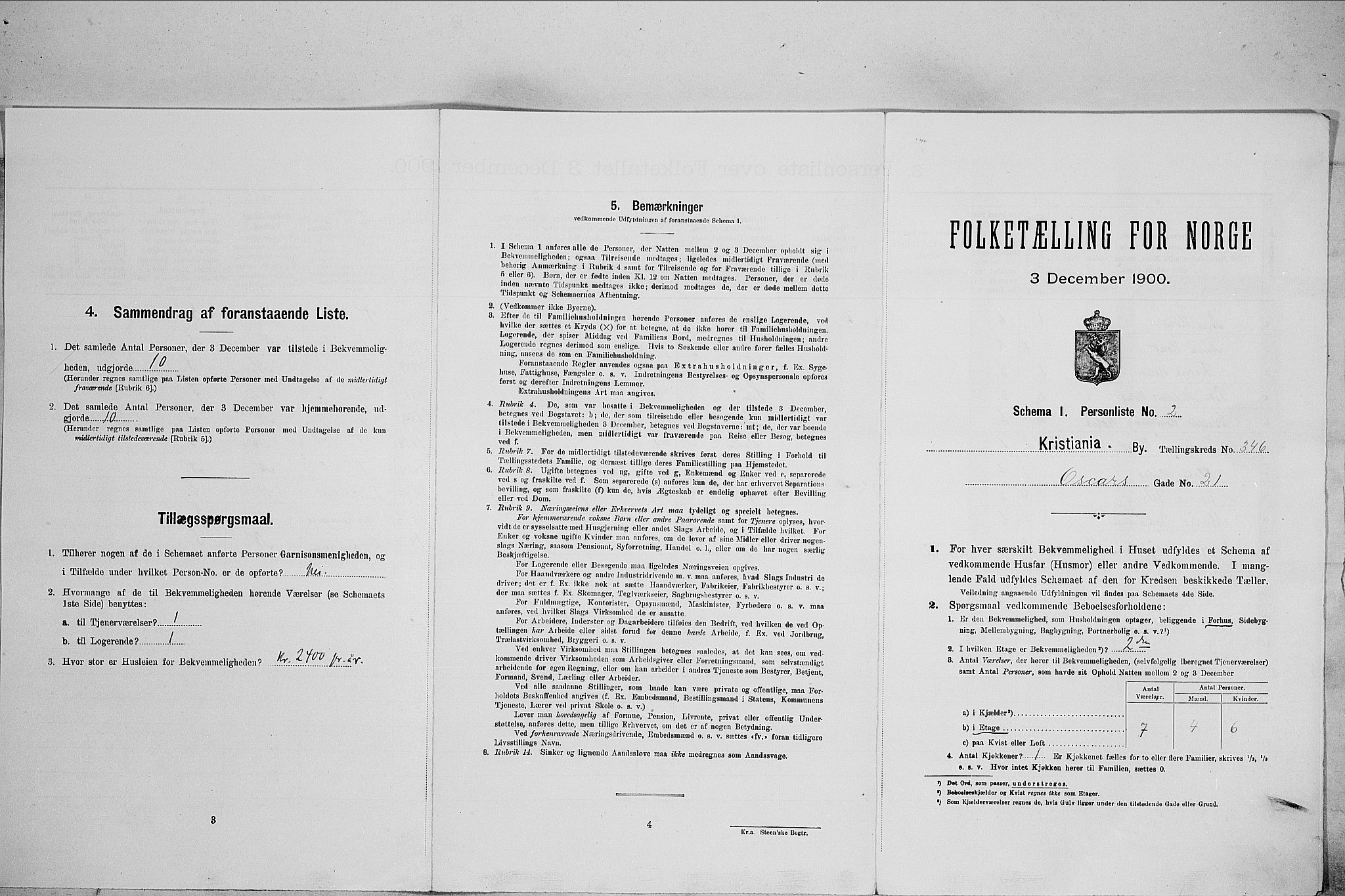 SAO, Folketelling 1900 for 0301 Kristiania kjøpstad, 1900, s. 68851