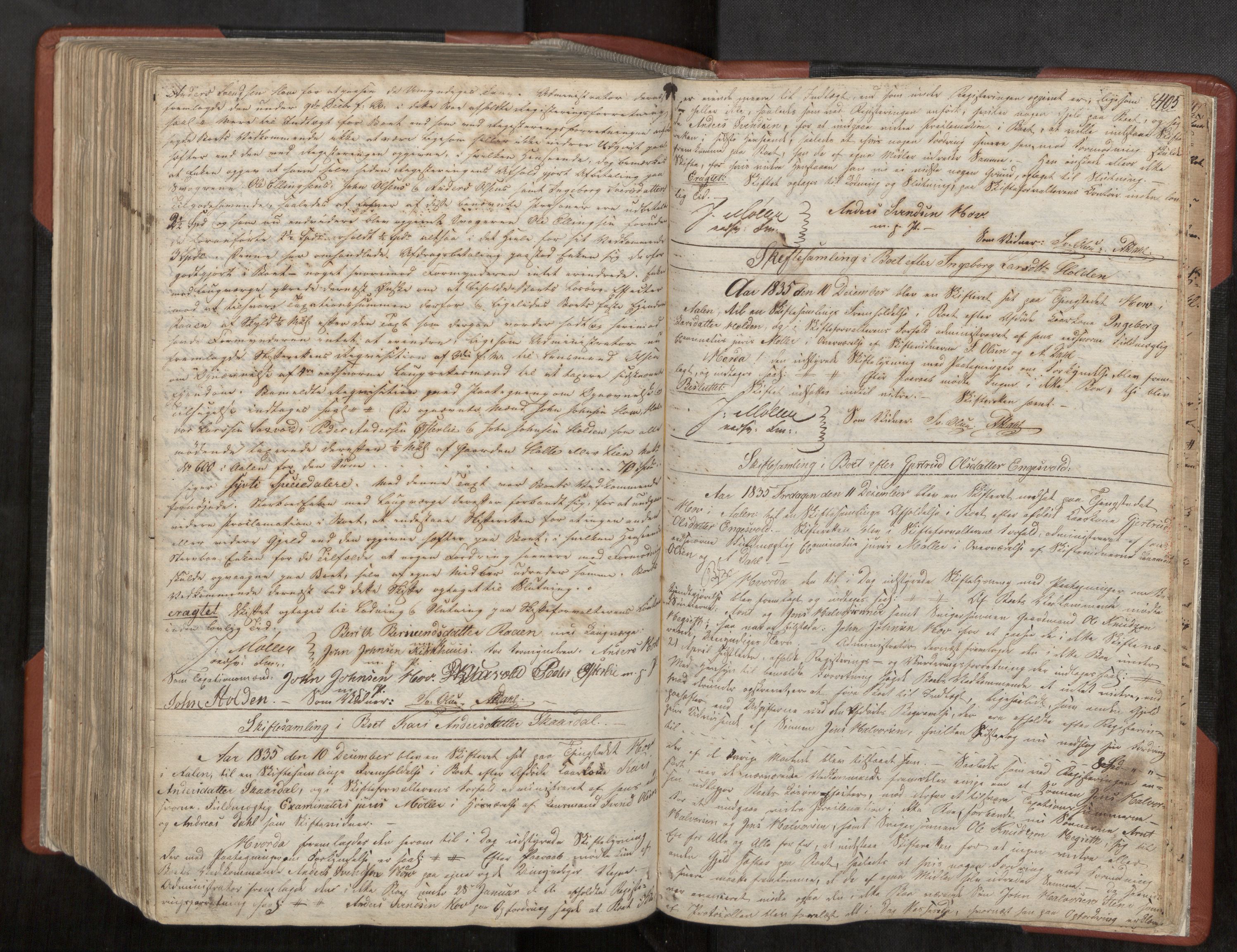 Gauldal sorenskriveri, AV/SAT-A-0014/1/3/3B/L0002: Skiftebehandlingsprotokoll, 1823-1836, s. 405