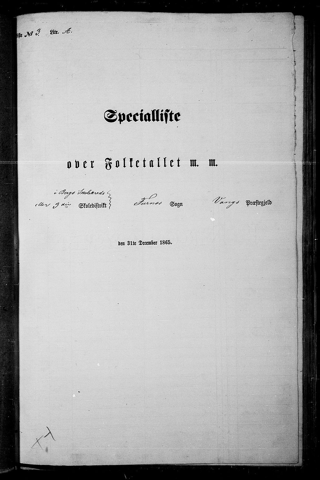 RA, Folketelling 1865 for 0414L Vang prestegjeld, Vang sokn og Furnes sokn, 1865, s. 68