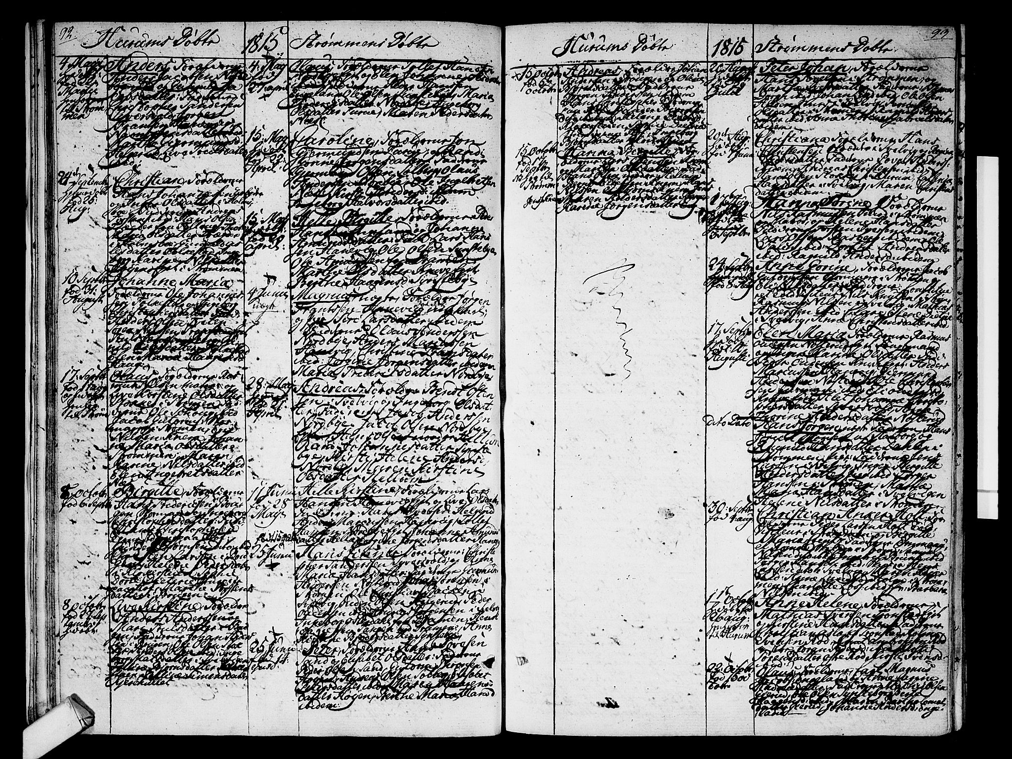 Hurum kirkebøker, AV/SAKO-A-229/F/Fa/L0008: Ministerialbok nr. 8, 1810-1815, s. 92-93