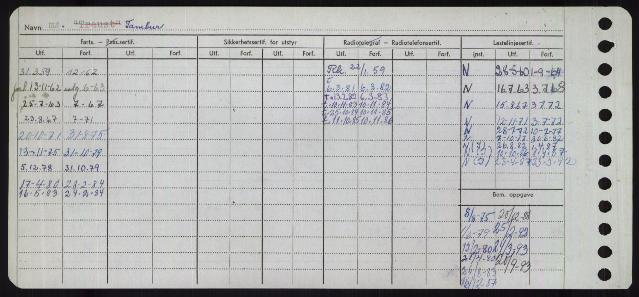 Sjøfartsdirektoratet med forløpere, Skipsmålingen, RA/S-1627/H/Ha/L0006/0001: Fartøy, Sver-Å / Fartøy, Sver-T, s. 196