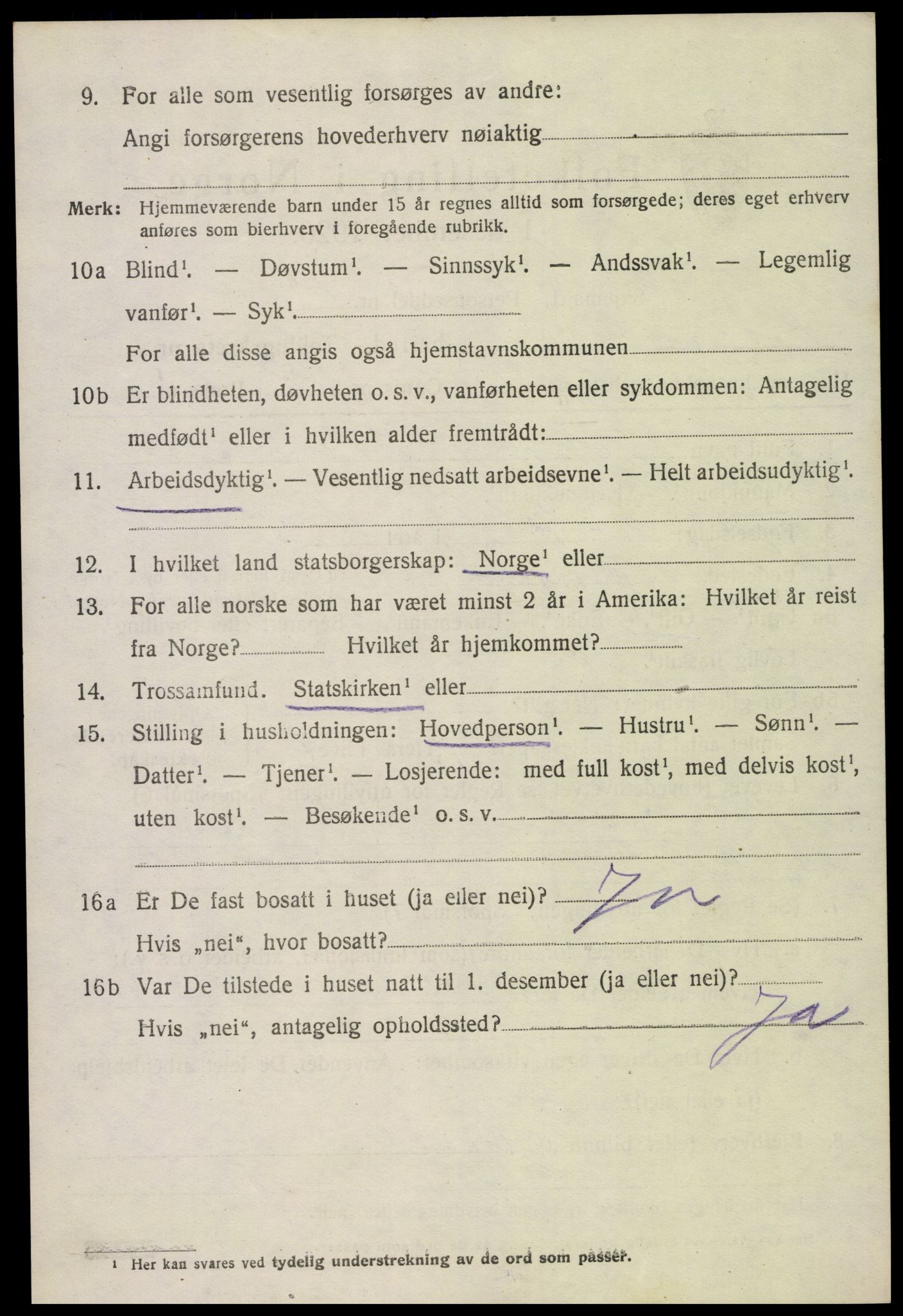 SAK, Folketelling 1920 for 0936 Hornnes herred, 1920, s. 590