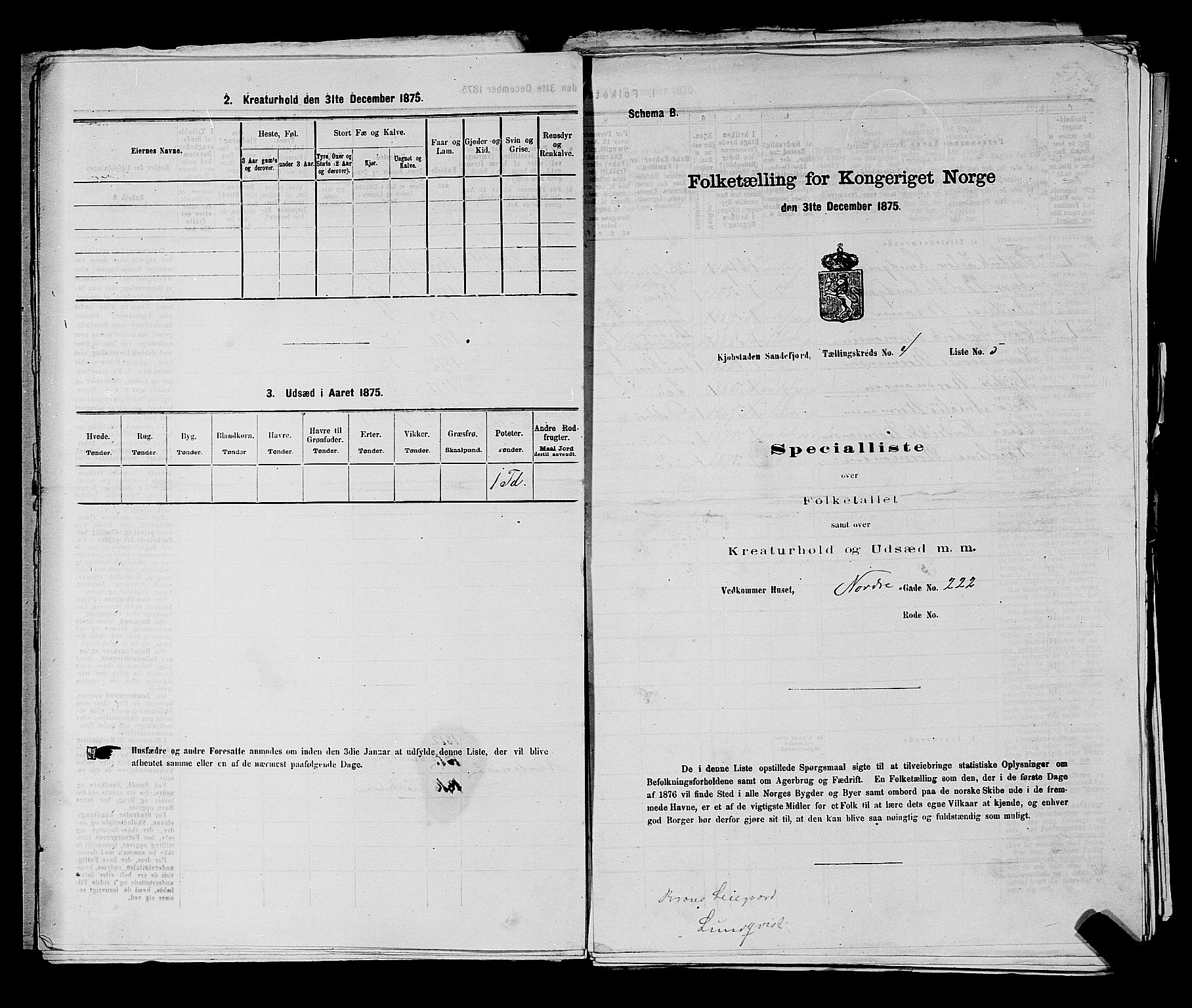 SAKO, Folketelling 1875 for 0706B Sandeherred prestegjeld, Sandefjord kjøpstad, 1875, s. 518