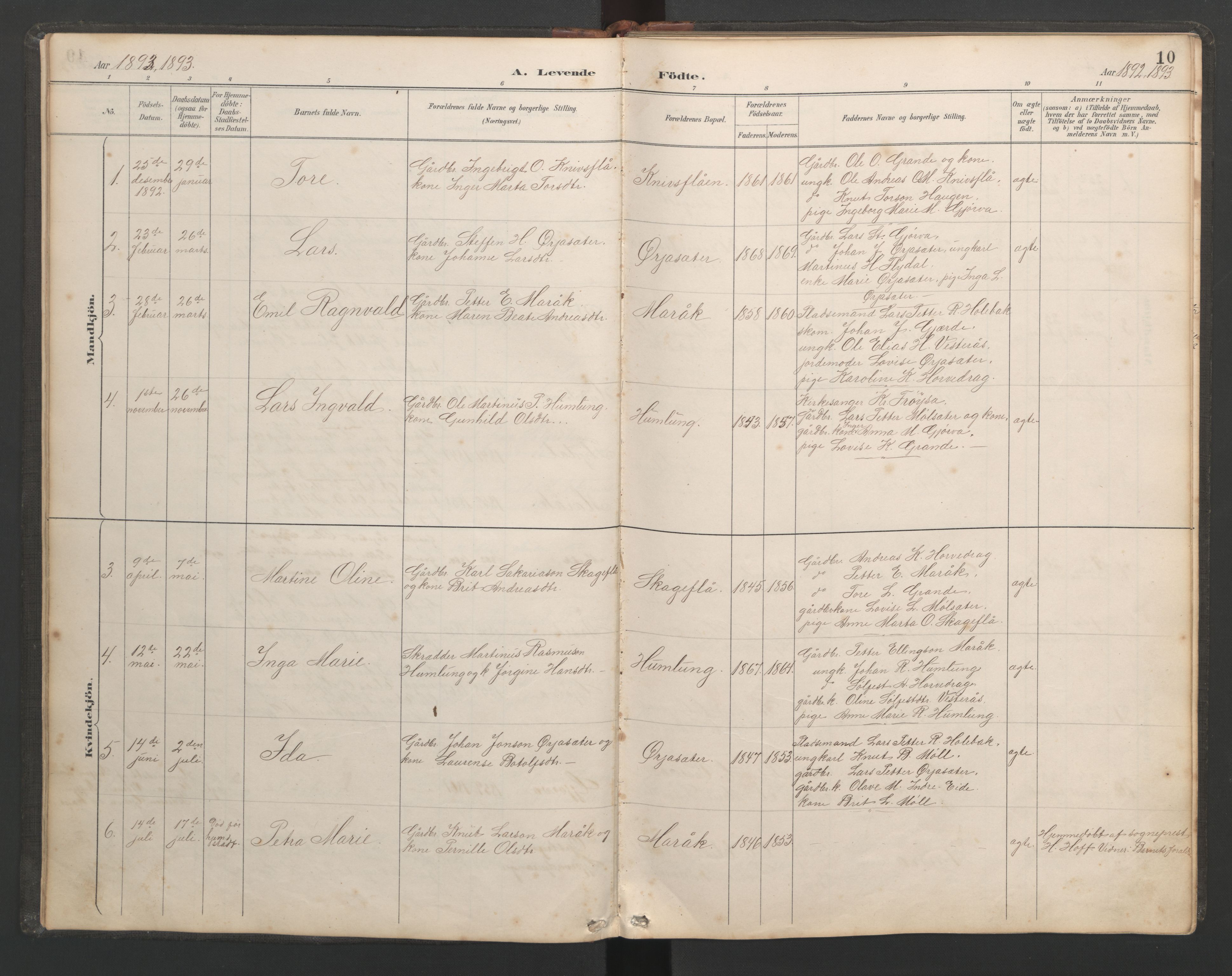 Ministerialprotokoller, klokkerbøker og fødselsregistre - Møre og Romsdal, AV/SAT-A-1454/518/L0236: Klokkerbok nr. 518C03, 1889-1960, s. 10