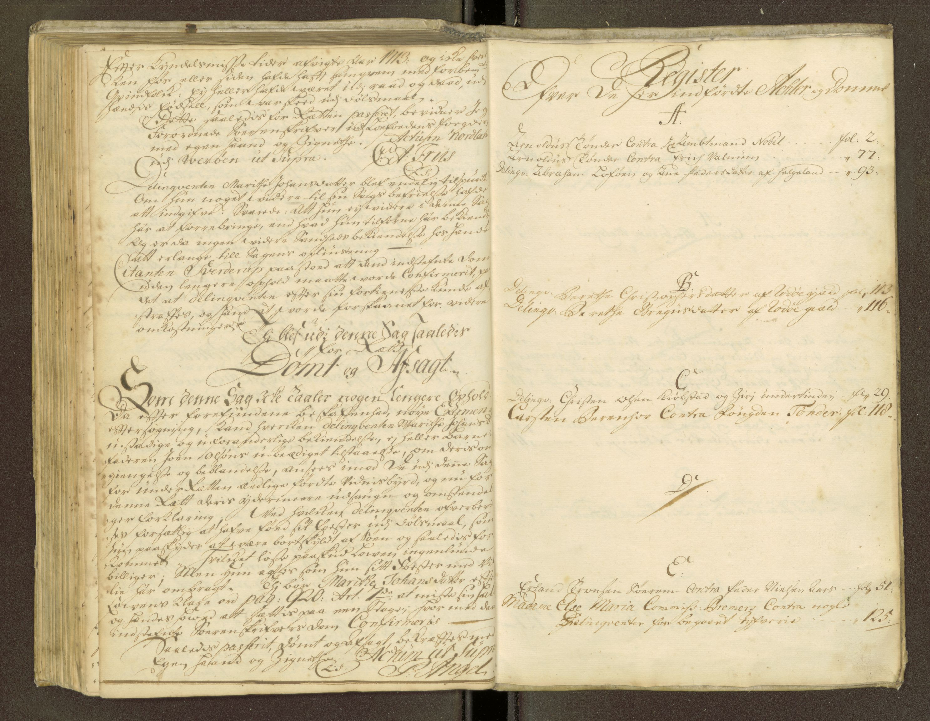 Nordland og Finnmarks lagstol, SAT/A-5608/X/L0017: Domsbok, 1710-1714