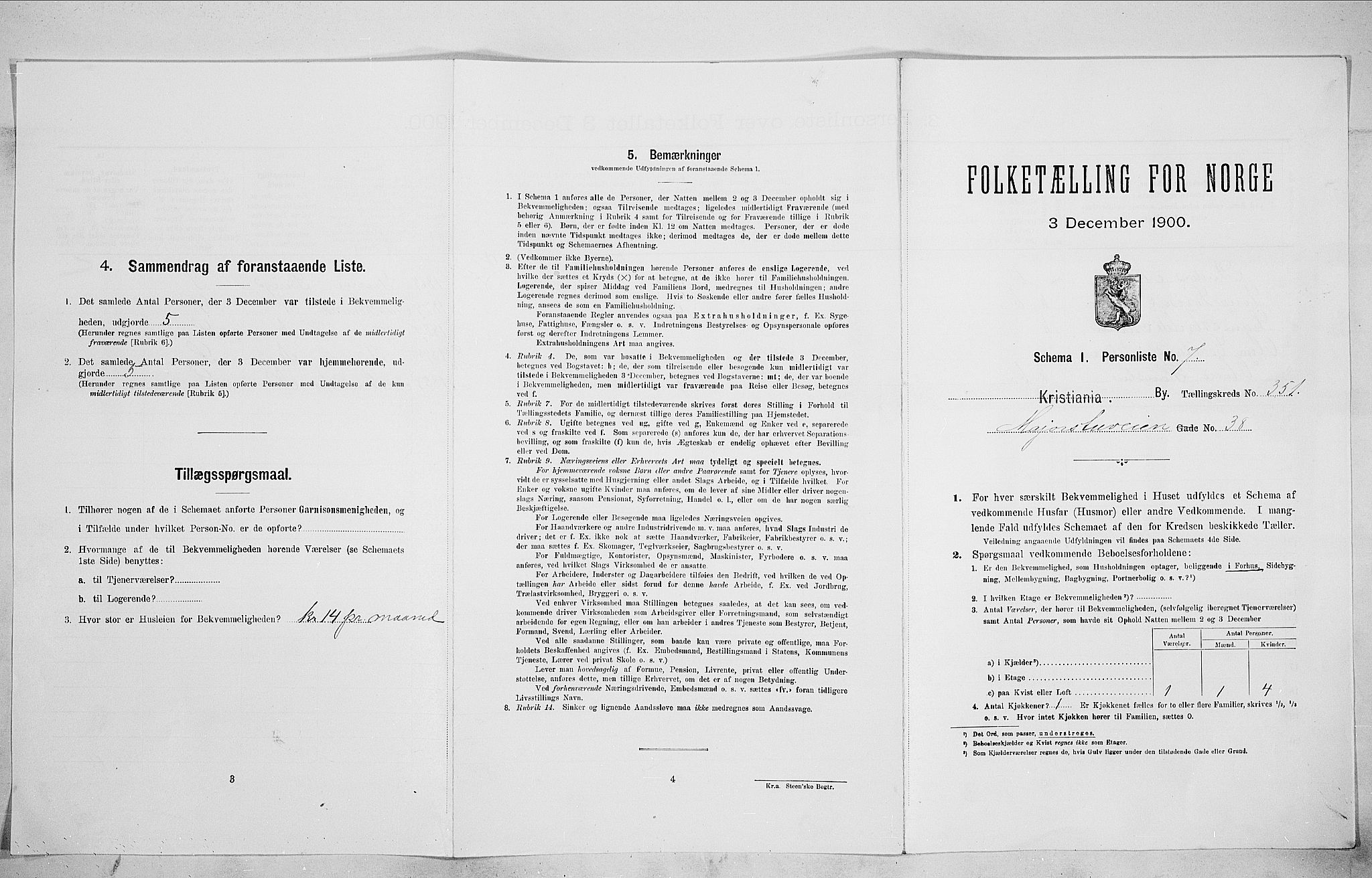 SAO, Folketelling 1900 for 0301 Kristiania kjøpstad, 1900, s. 54306