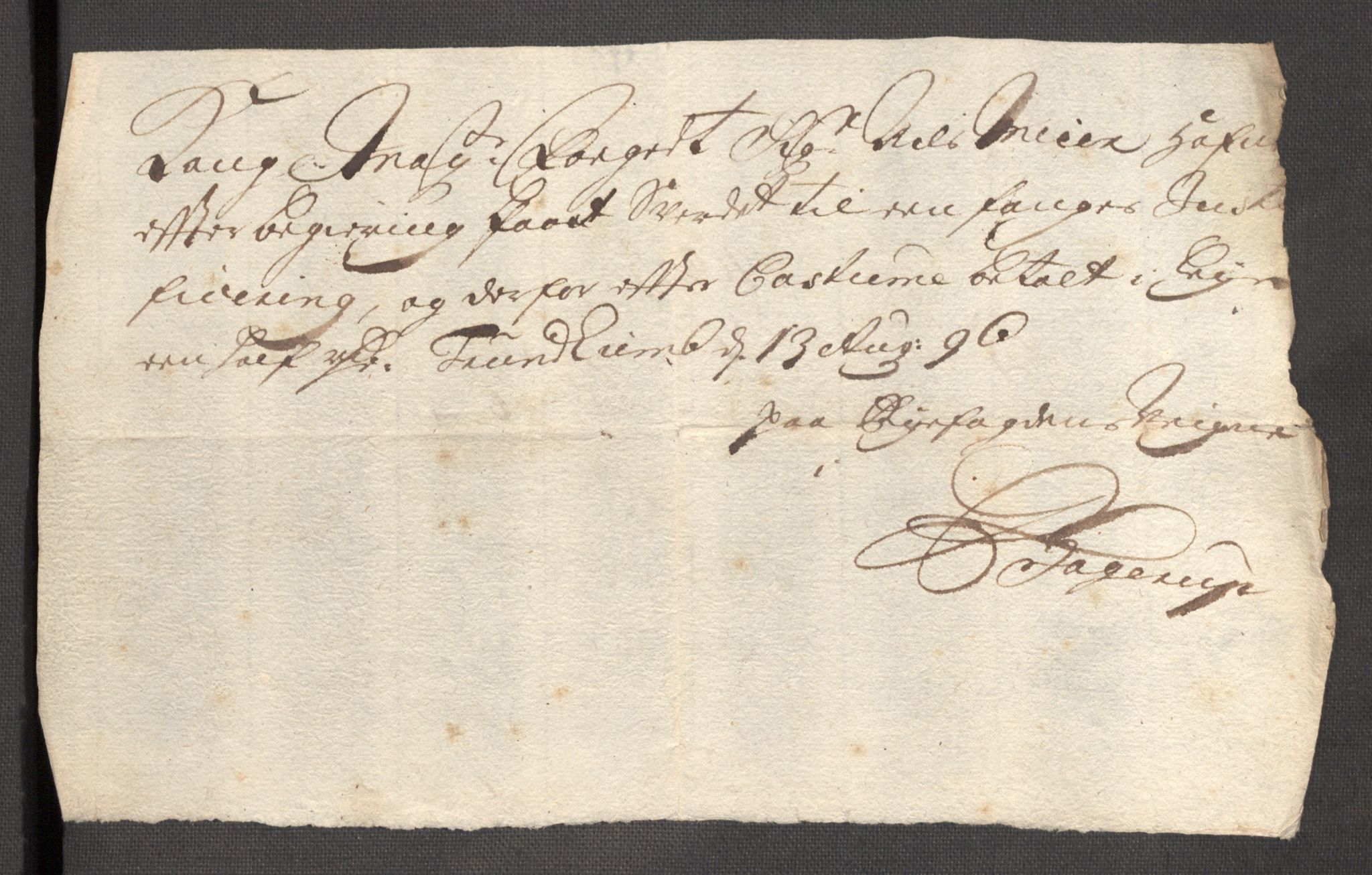 Rentekammeret inntil 1814, Reviderte regnskaper, Fogderegnskap, RA/EA-4092/R62/L4188: Fogderegnskap Stjørdal og Verdal, 1696, s. 169