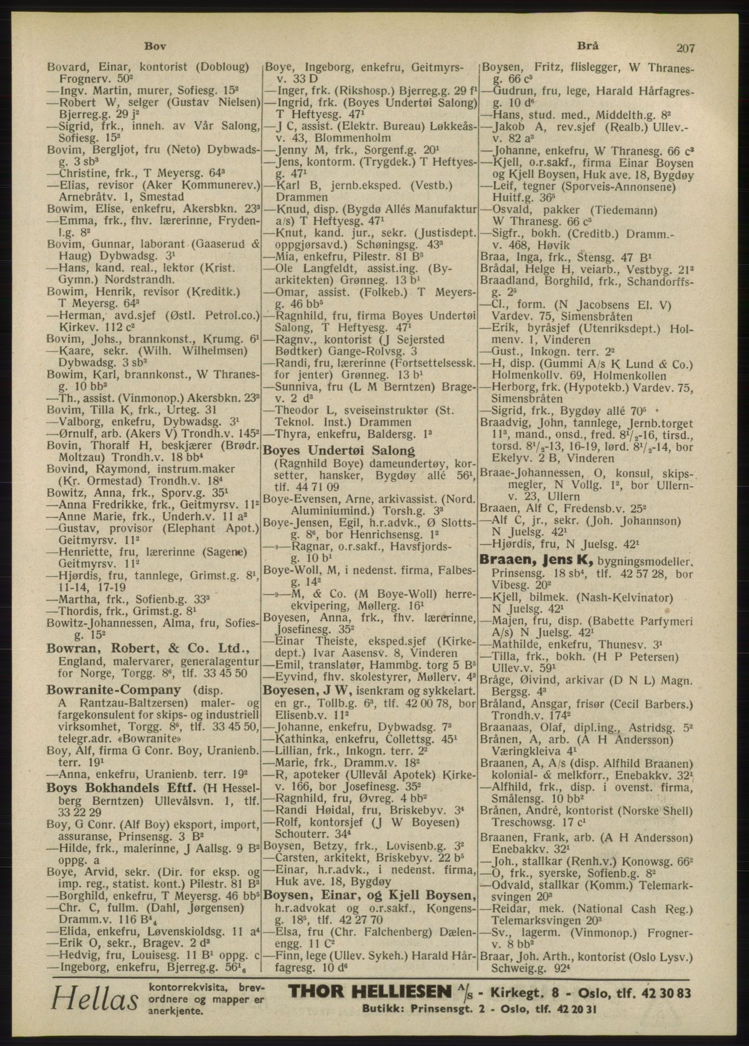 Kristiania/Oslo adressebok, PUBL/-, 1947, s. 207