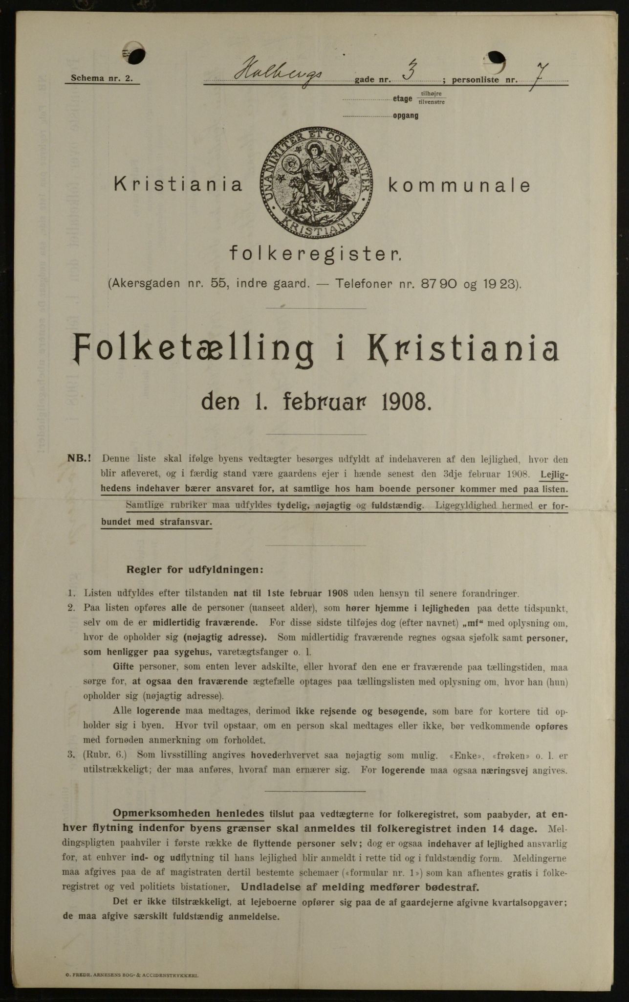 OBA, Kommunal folketelling 1.2.1908 for Kristiania kjøpstad, 1908, s. 36205