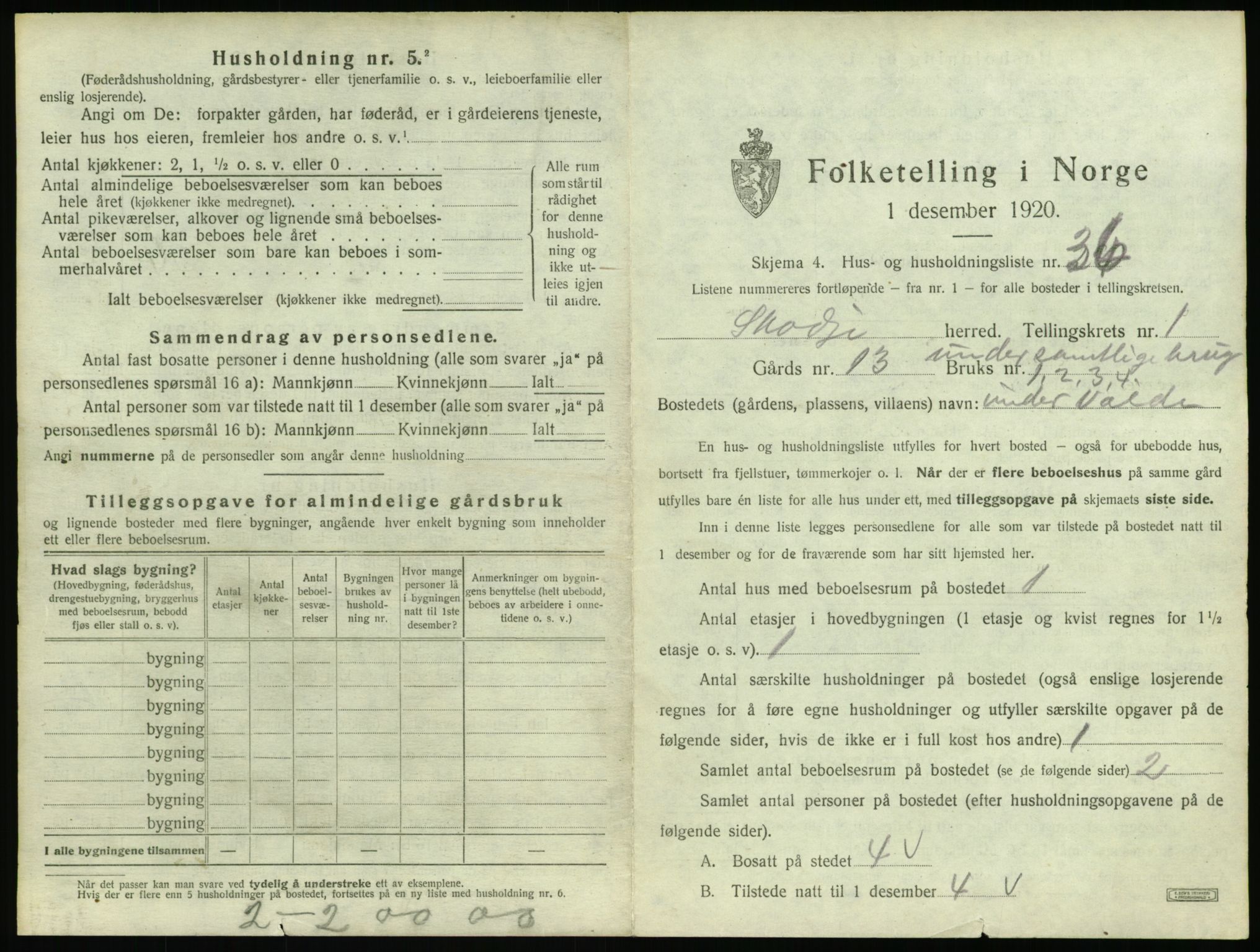 SAT, Folketelling 1920 for 1529 Skodje herred, 1920, s. 111