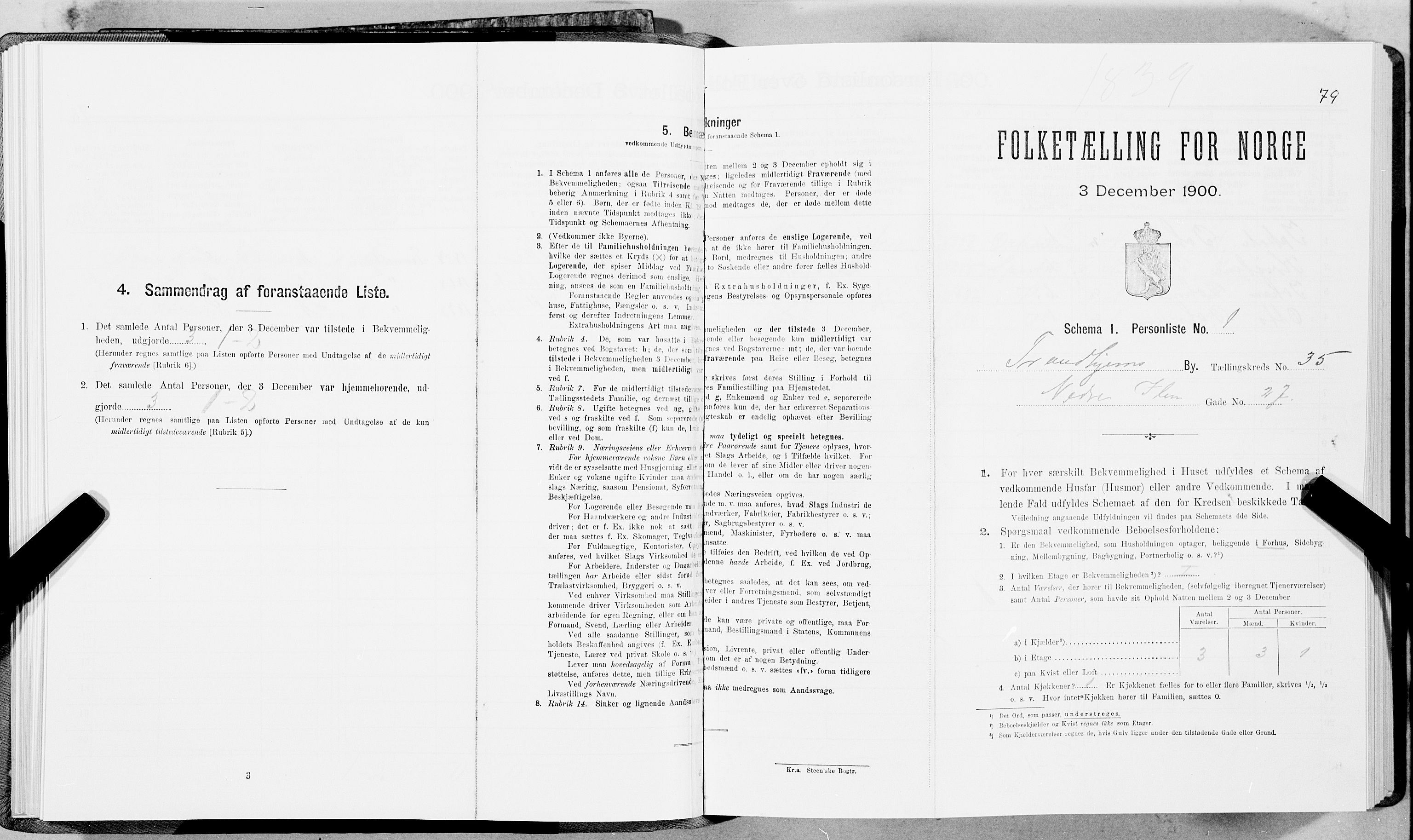 SAT, Folketelling 1900 for 1601 Trondheim kjøpstad, 1900, s. 5843