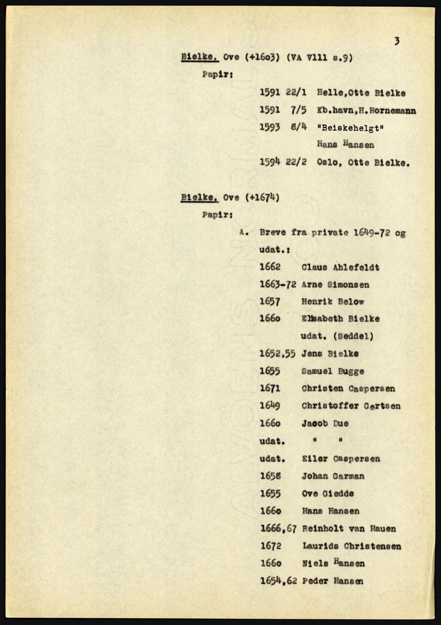 Riksarkivet, Seksjon for eldre arkiv og spesialsamlinger, AV/RA-EA-6797/H/Ha, 1953, s. 3