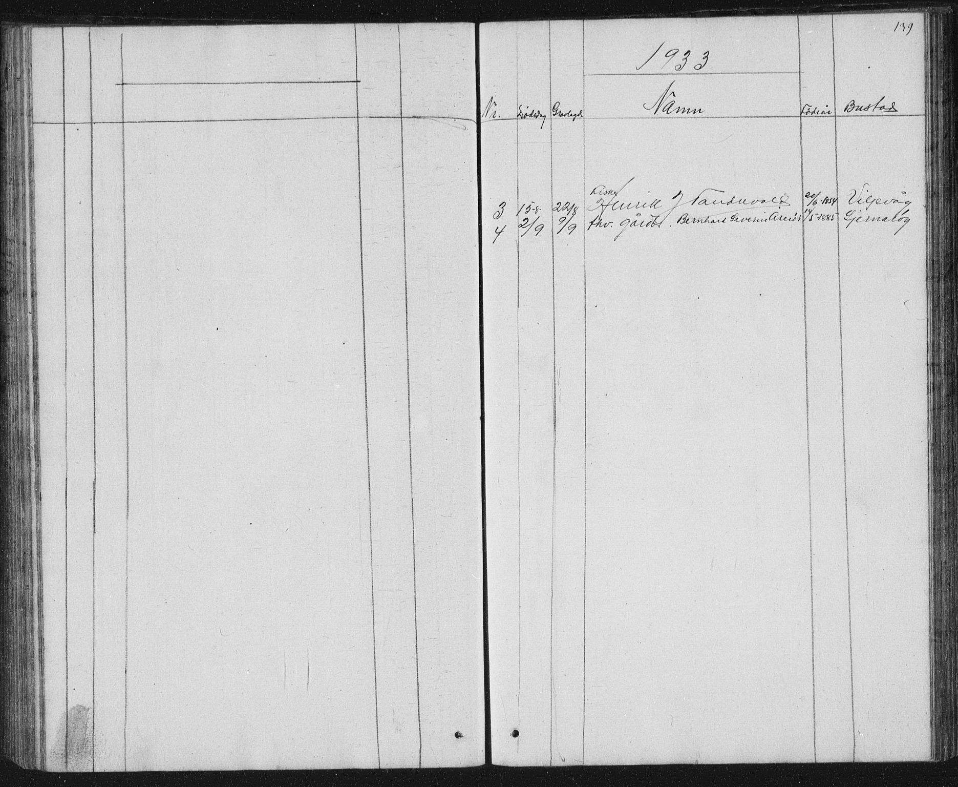 Nedstrand sokneprestkontor, SAST/A-101841/01/V: Klokkerbok nr. B 2, 1848-1933, s. 139
