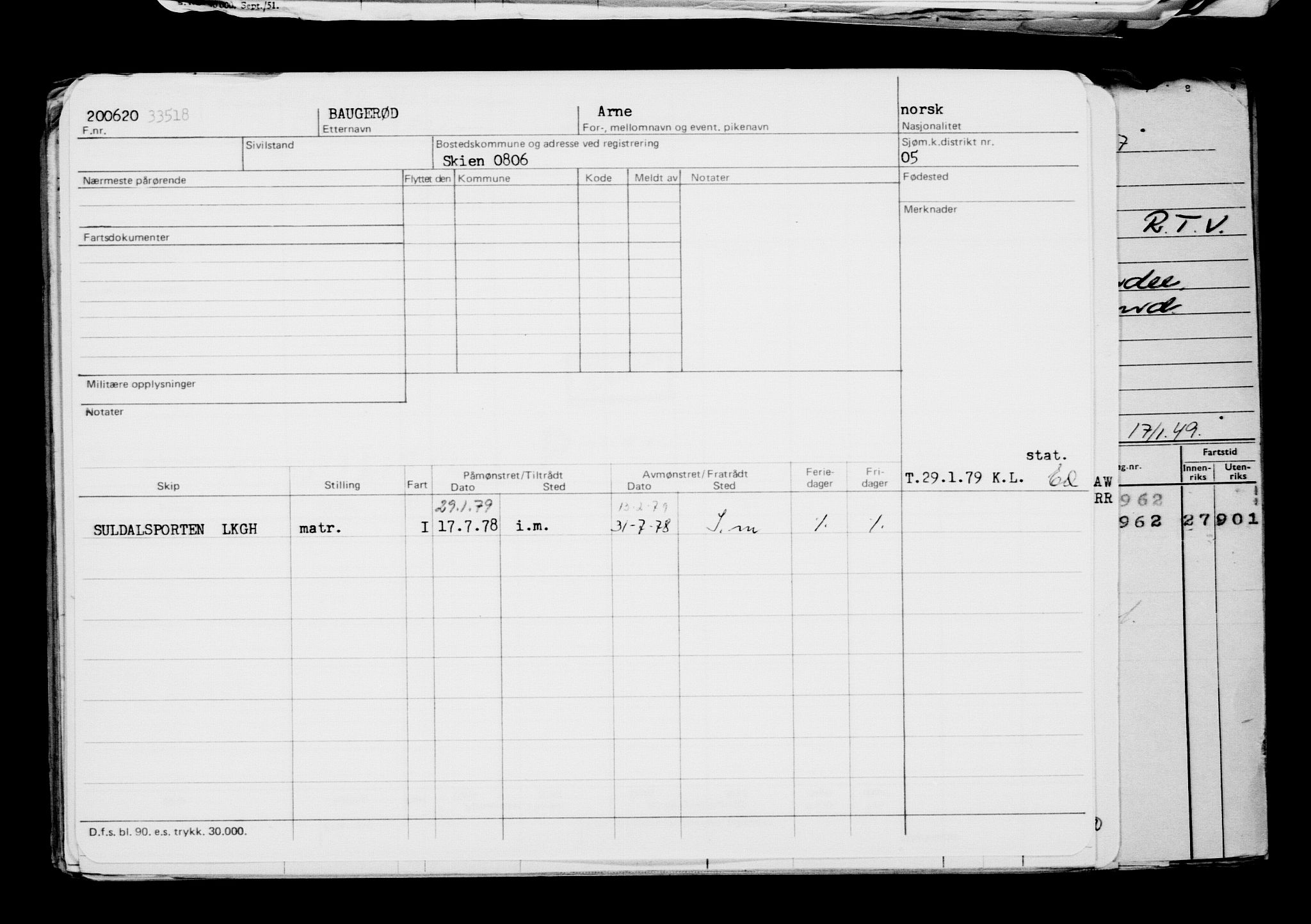 Direktoratet for sjømenn, AV/RA-S-3545/G/Gb/L0182: Hovedkort, 1920, s. 303