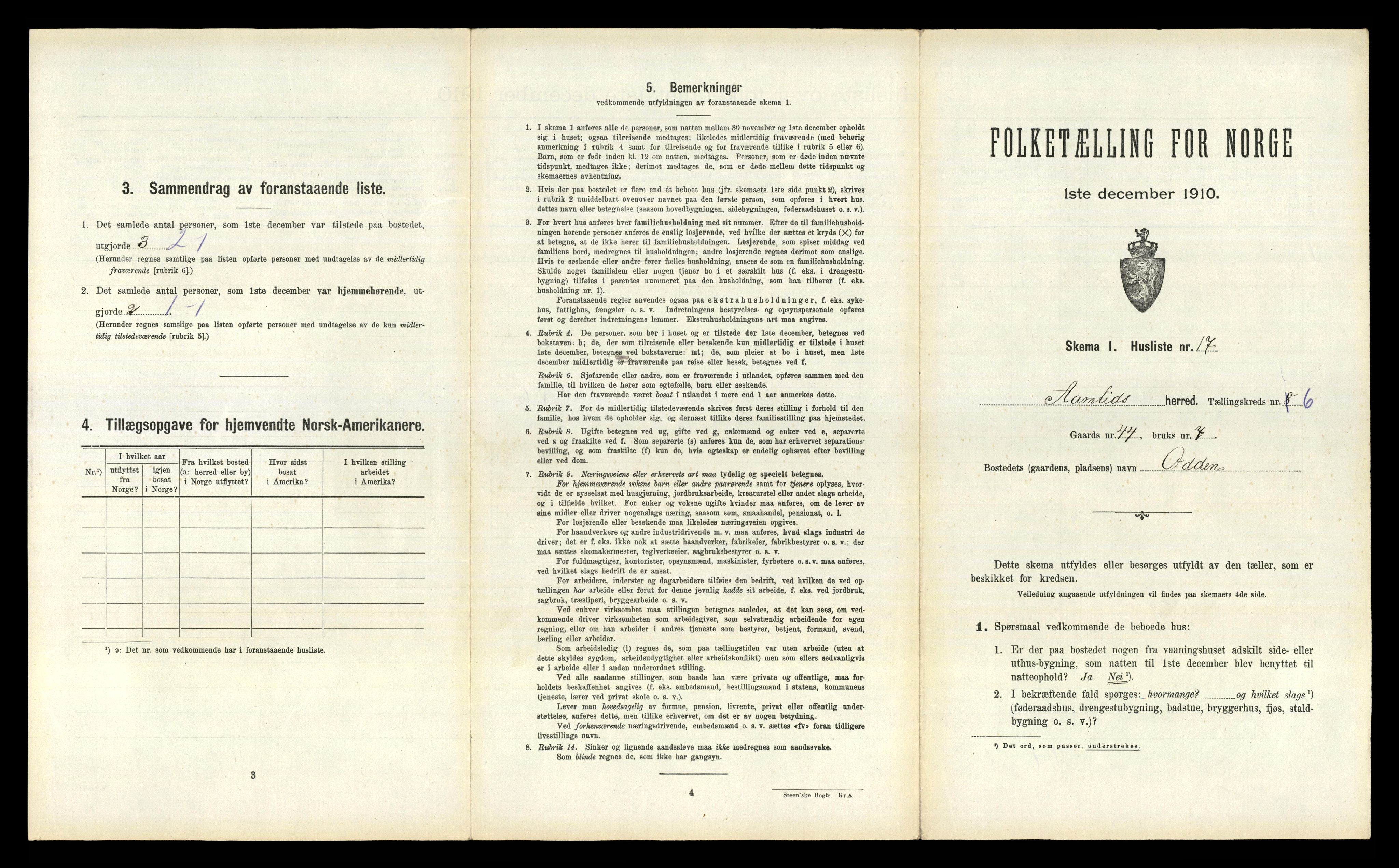 RA, Folketelling 1910 for 0929 Åmli herred, 1910, s. 379