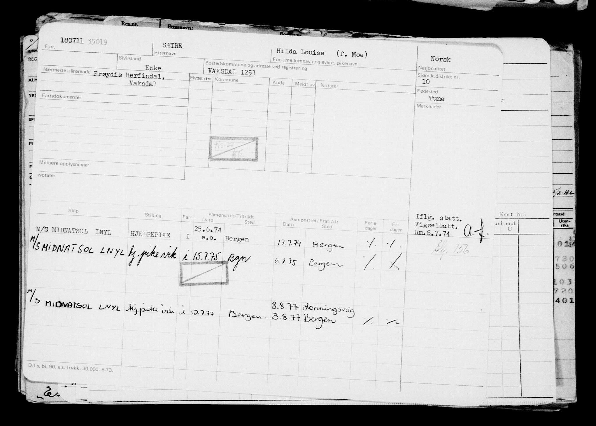 Direktoratet for sjømenn, AV/RA-S-3545/G/Gb/L0098: Hovedkort, 1911, s. 336