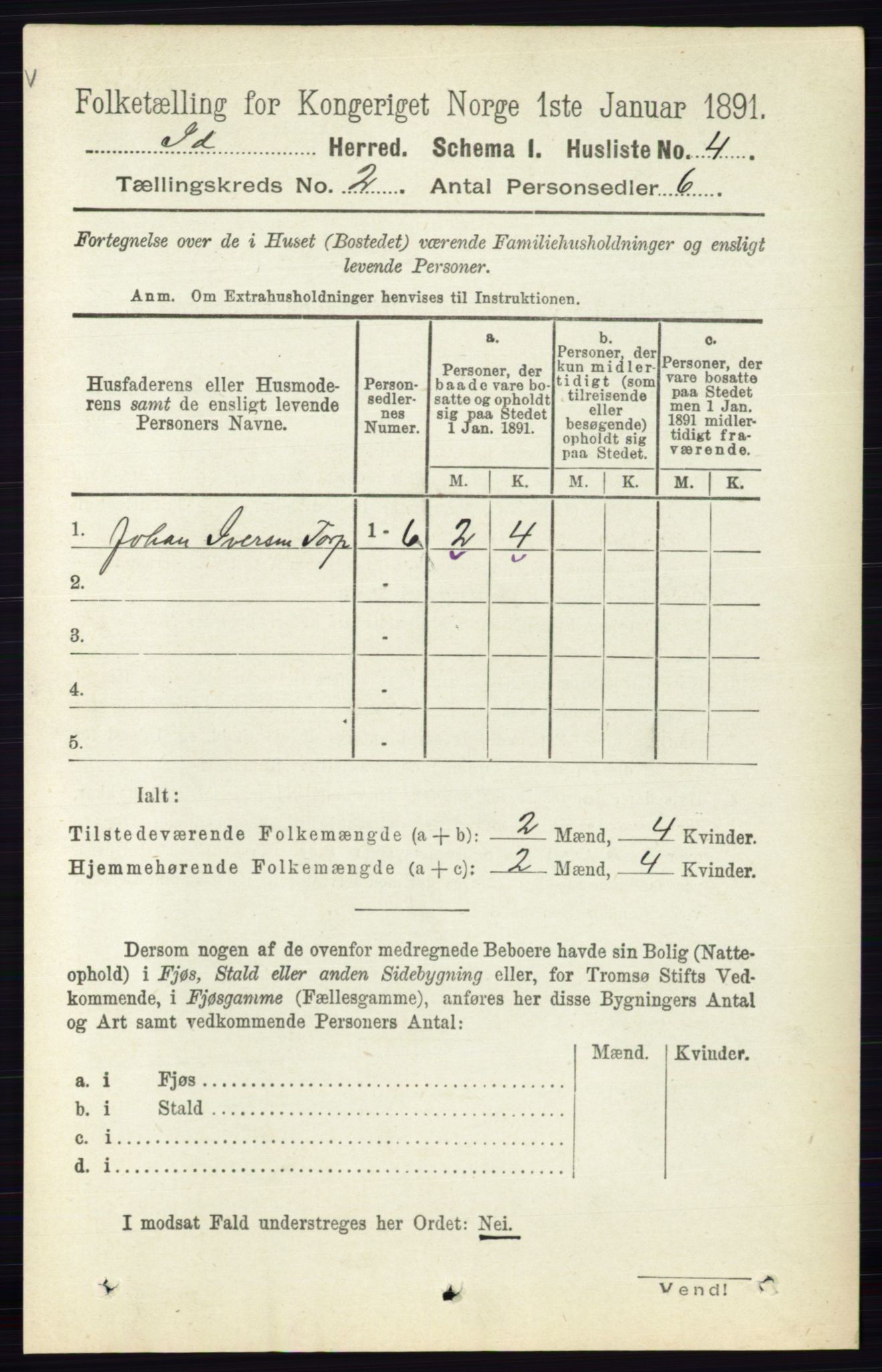 RA, Folketelling 1891 for 0117 Idd herred, 1891, s. 1042