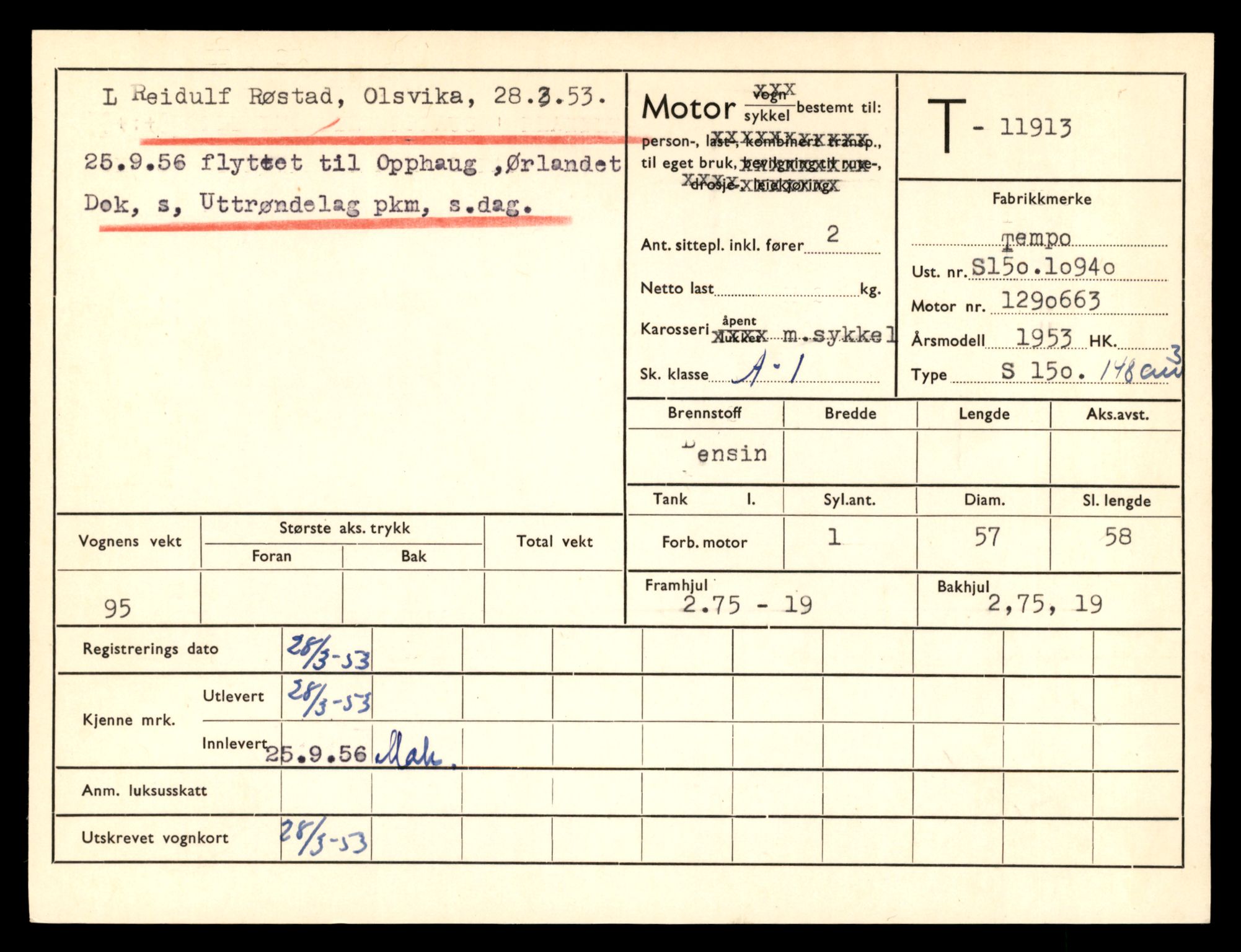 Møre og Romsdal vegkontor - Ålesund trafikkstasjon, AV/SAT-A-4099/F/Fe/L0031: Registreringskort for kjøretøy T 11800 - T 11996, 1927-1998, s. 1979