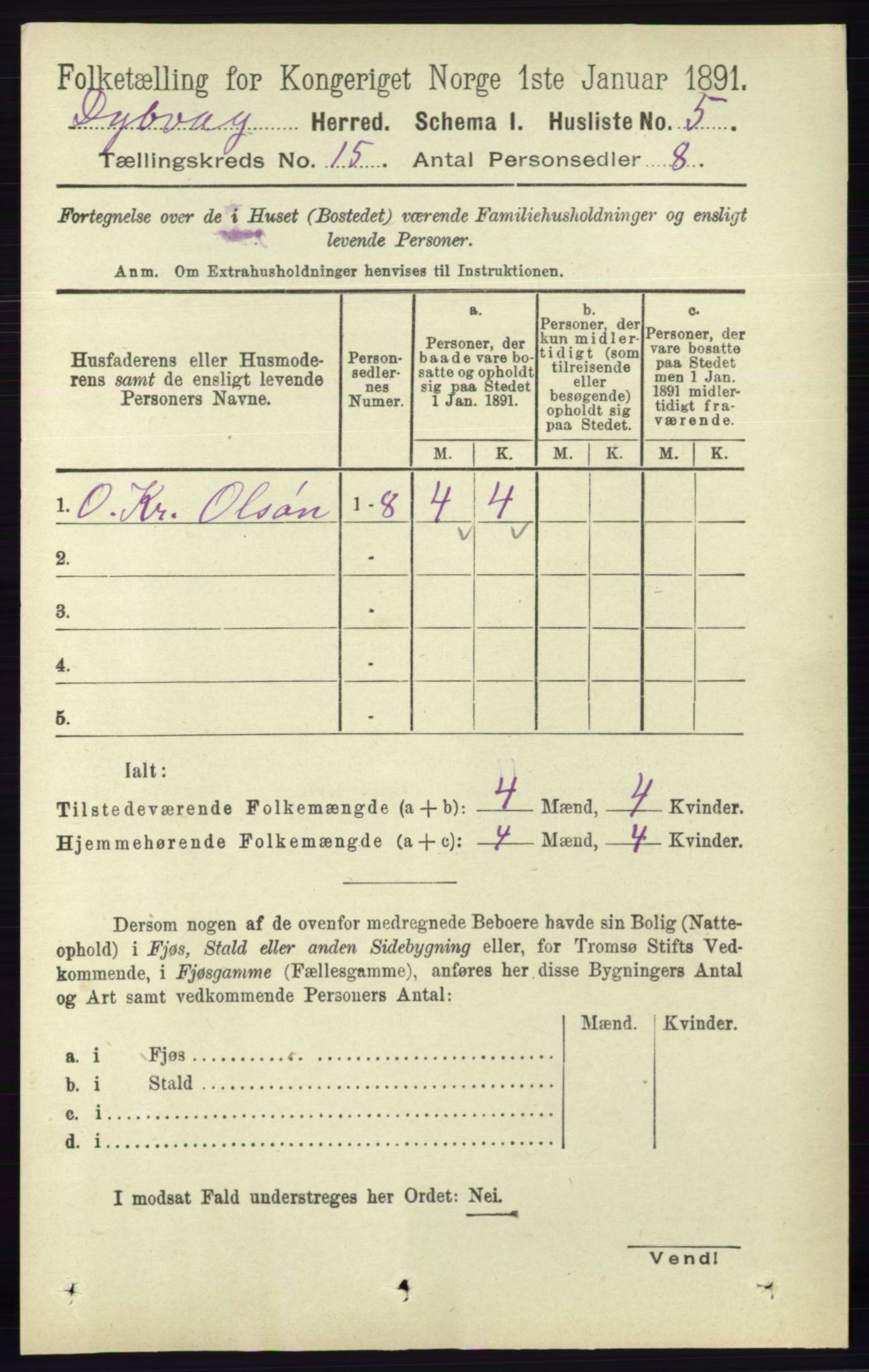 RA, Folketelling 1891 for 0915 Dypvåg herred, 1891, s. 6094