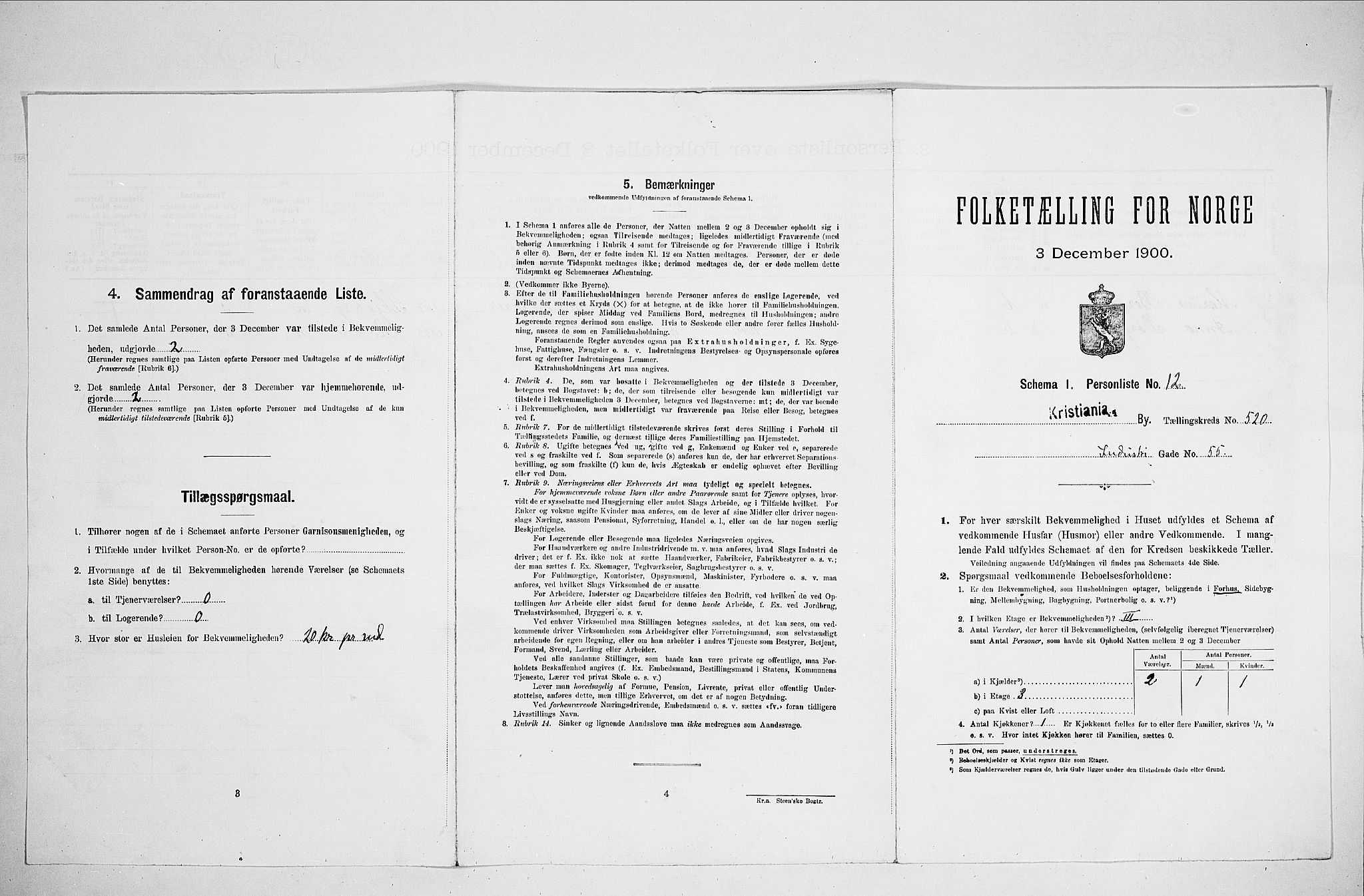 SAO, Folketelling 1900 for 0301 Kristiania kjøpstad, 1900, s. 41177