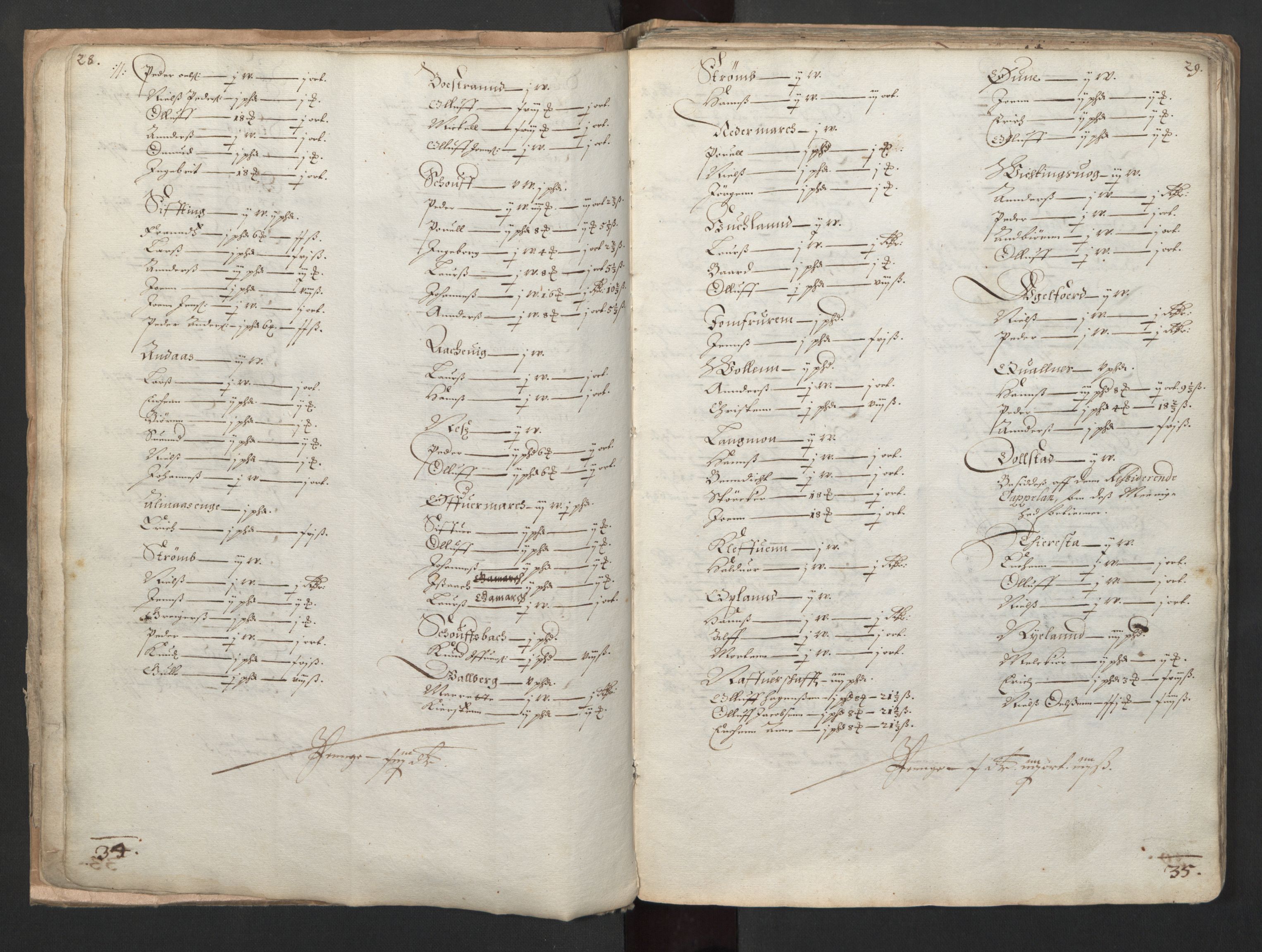 Rentekammeret inntil 1814, Realistisk ordnet avdeling, AV/RA-EA-4070/L/L0030/0002: Nordland lagdømme: / Skattemanntall, 1662, s. 34-35