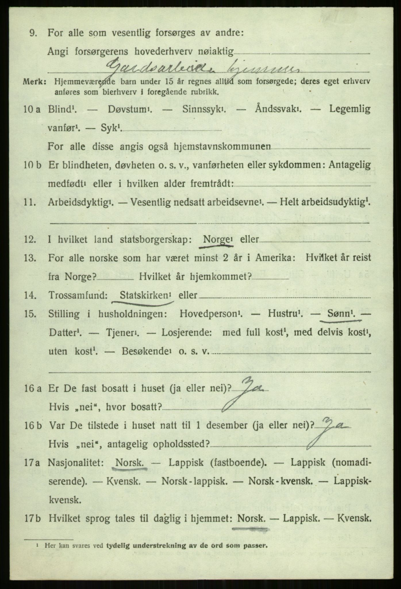 SATØ, Folketelling 1920 for 1934 Tromsøysund herred, 1920, s. 2809