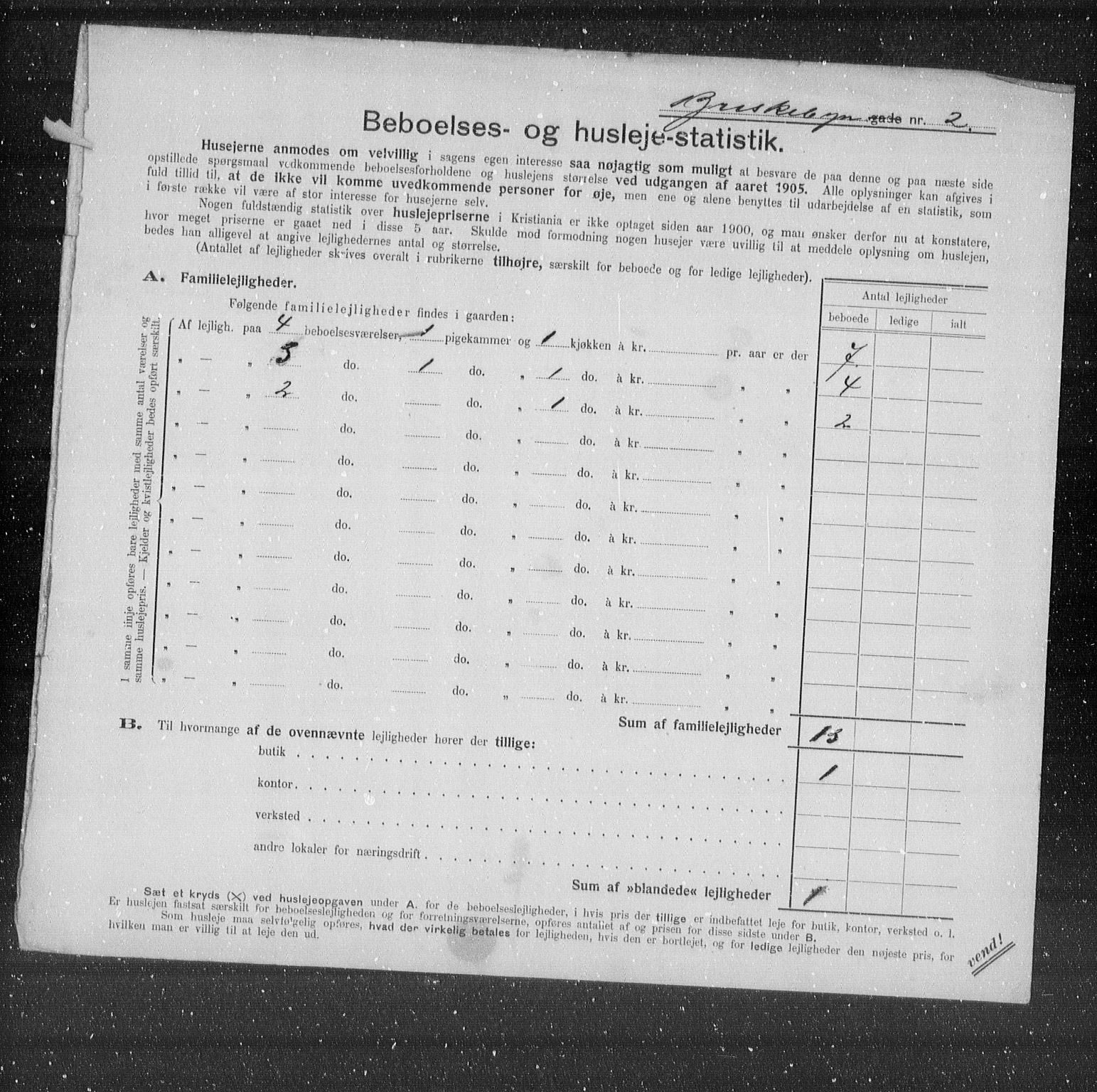 OBA, Kommunal folketelling 31.12.1905 for Kristiania kjøpstad, 1905, s. 4591