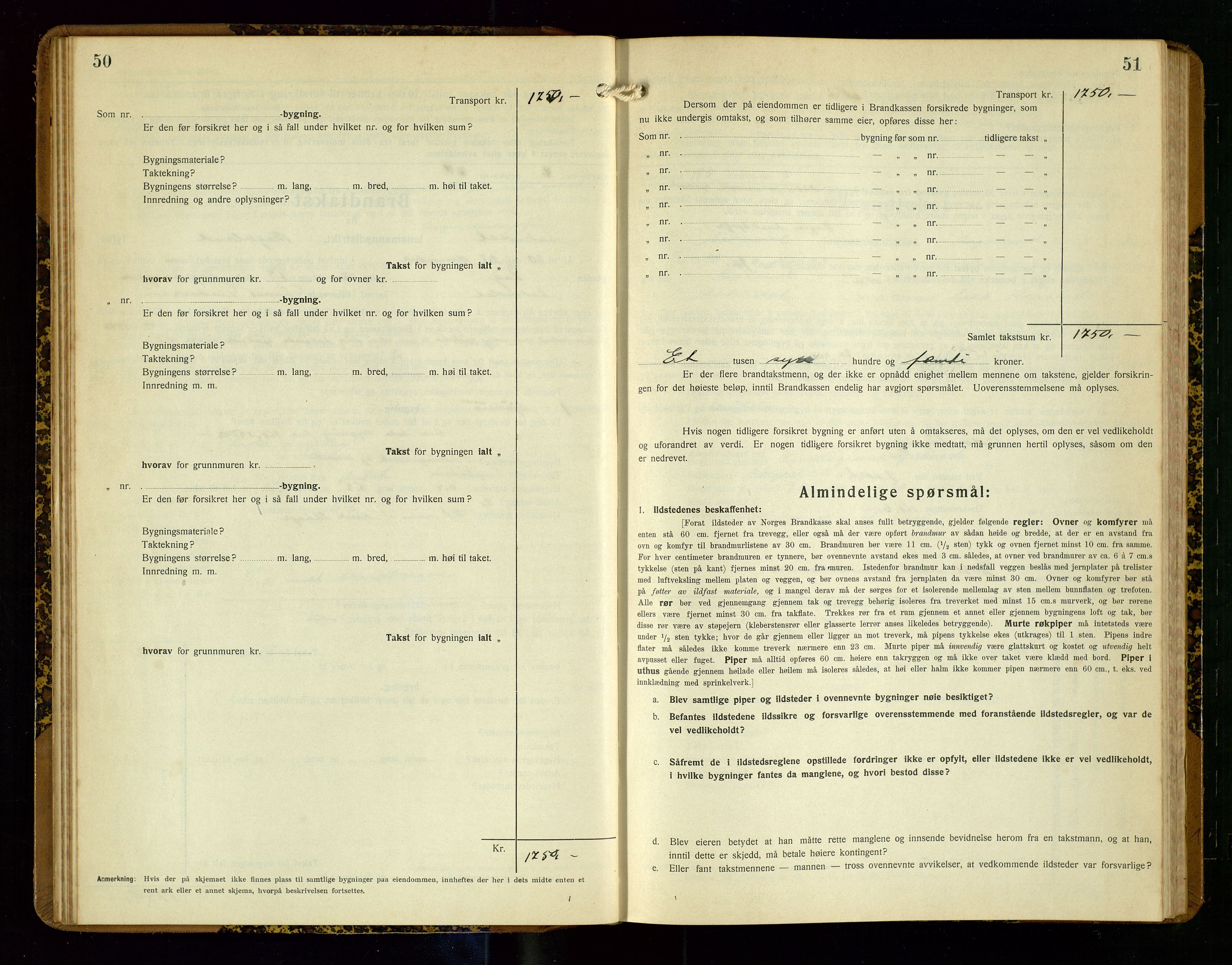 Sokndal lensmannskontor, SAST/A-100417/Gob/L0007: "Brandtakst-Protokoll", 1930-1936, s. 50-51
